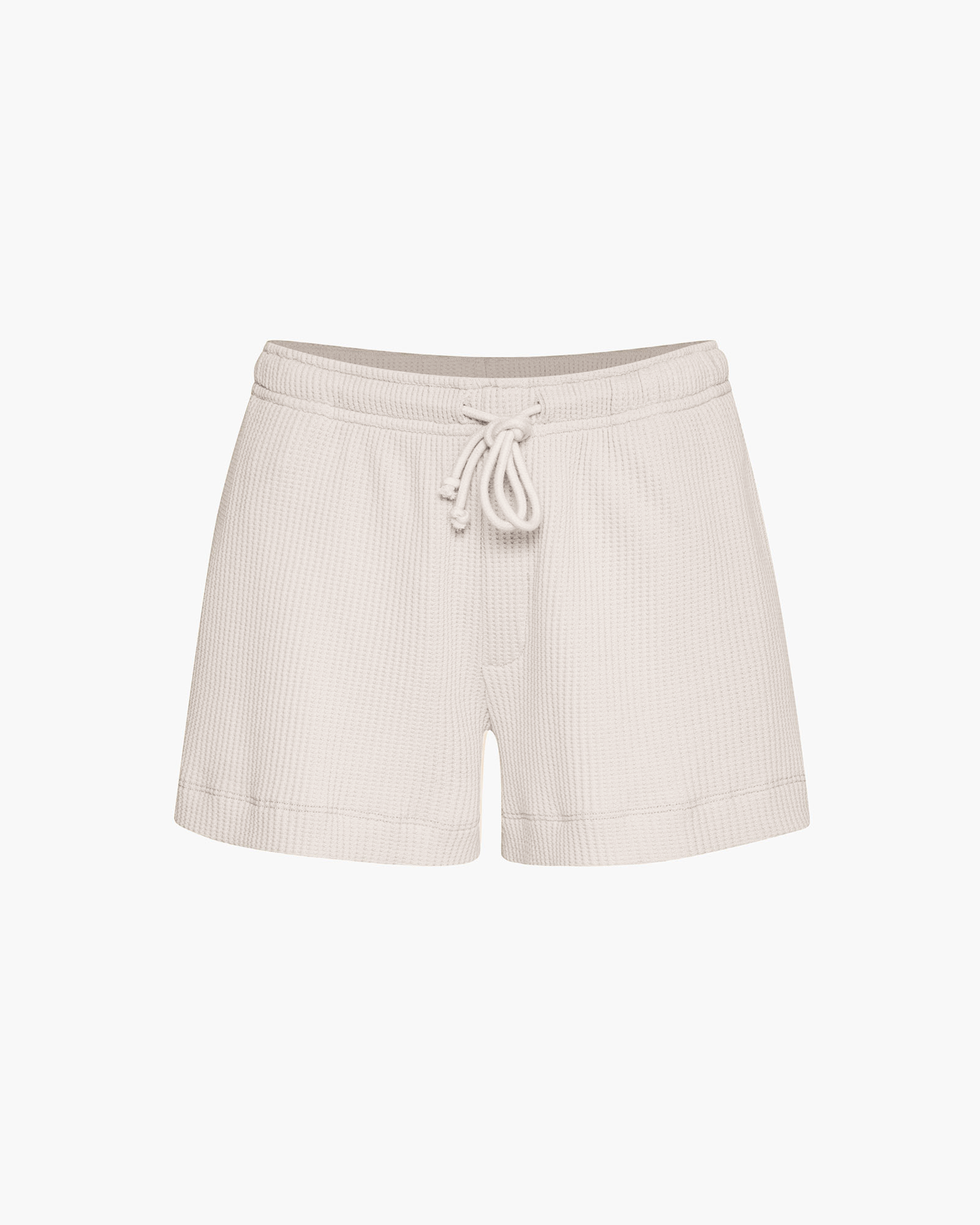 Slub Jersey Waffle Pull on Shorts - Soft Beige