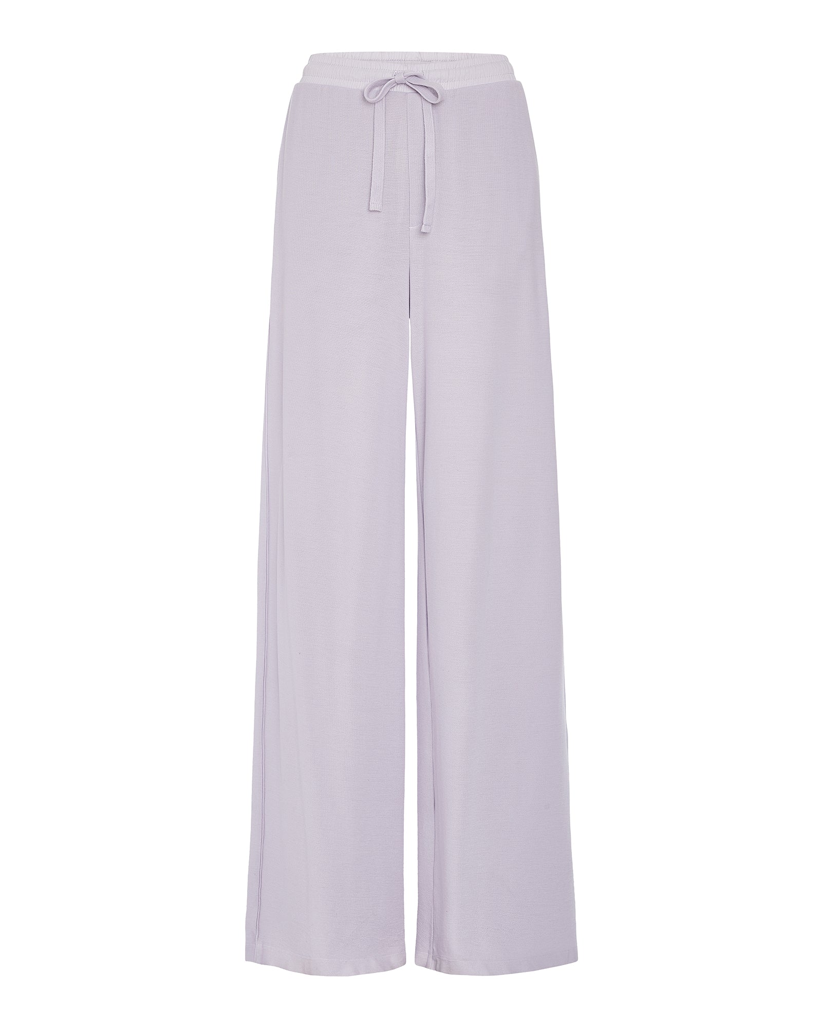 Mixed Media Pima Cotton Pique Lounge Pant - Faded Lavender