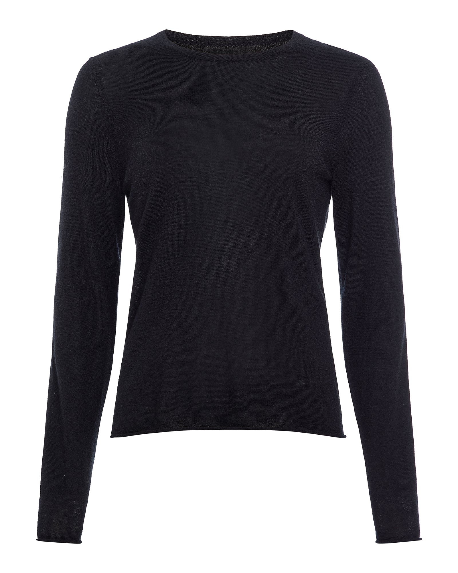 Lightweight Cashmere Crew Neck - Black