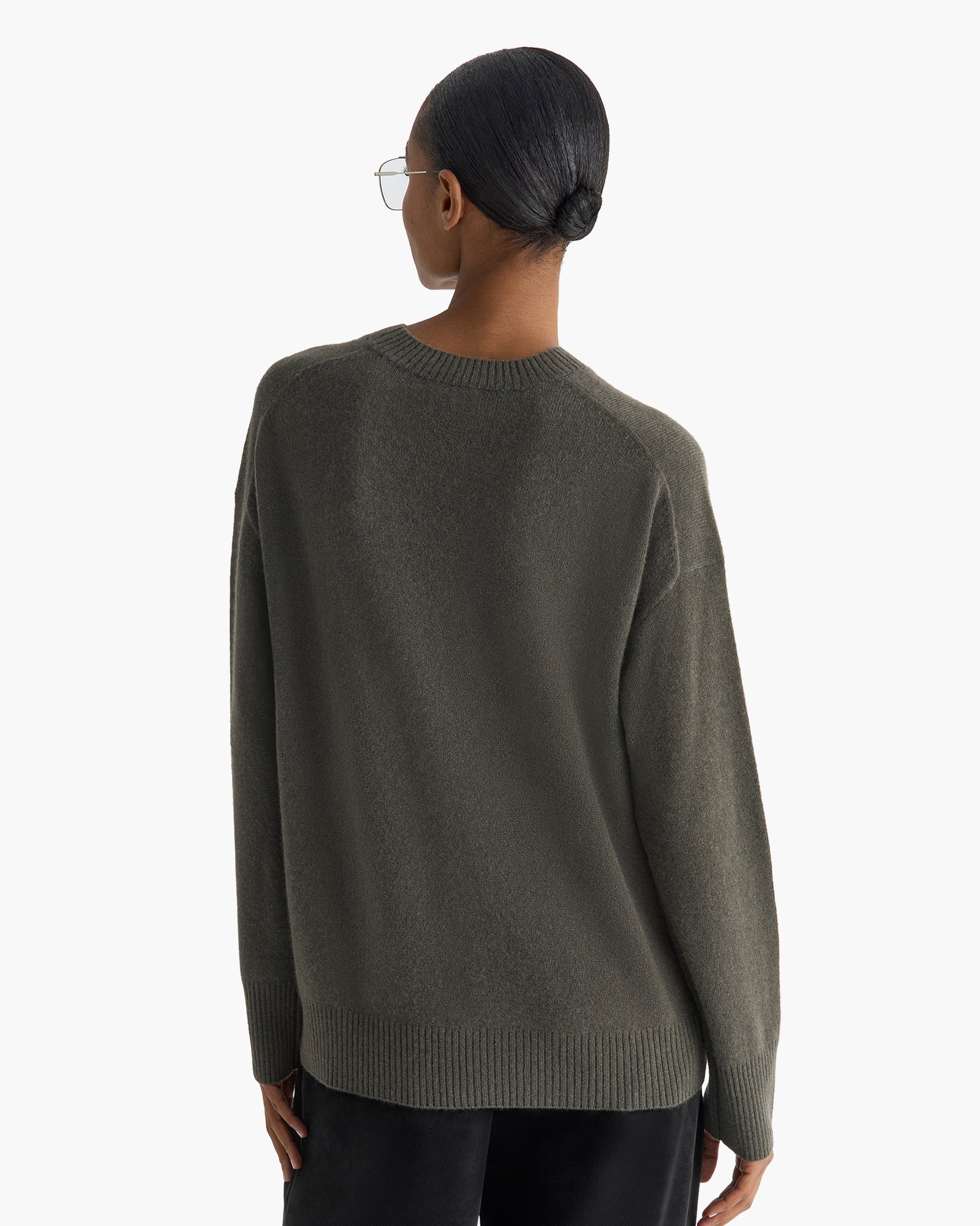 Cashmere Crew Neck Sweater - Fatigue