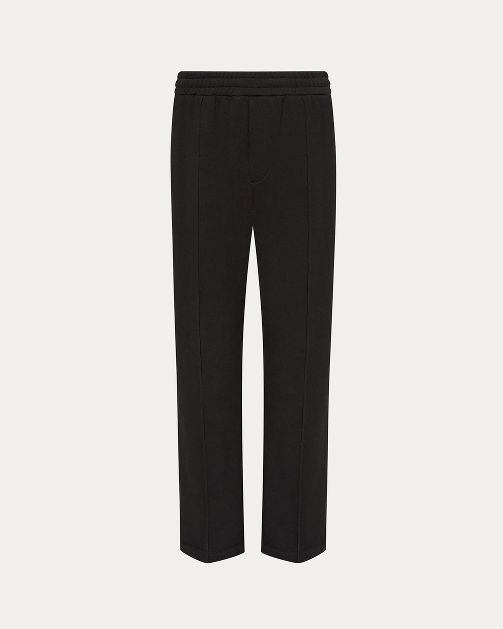French Terry Straight Leg Sweatpants - Black