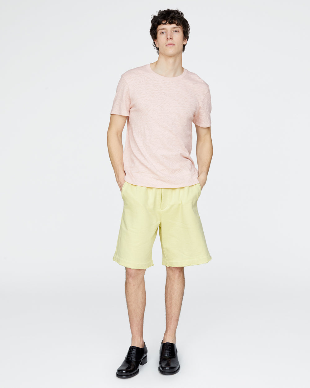 Slub Jersey Crew Neck Tee - Faded Rose