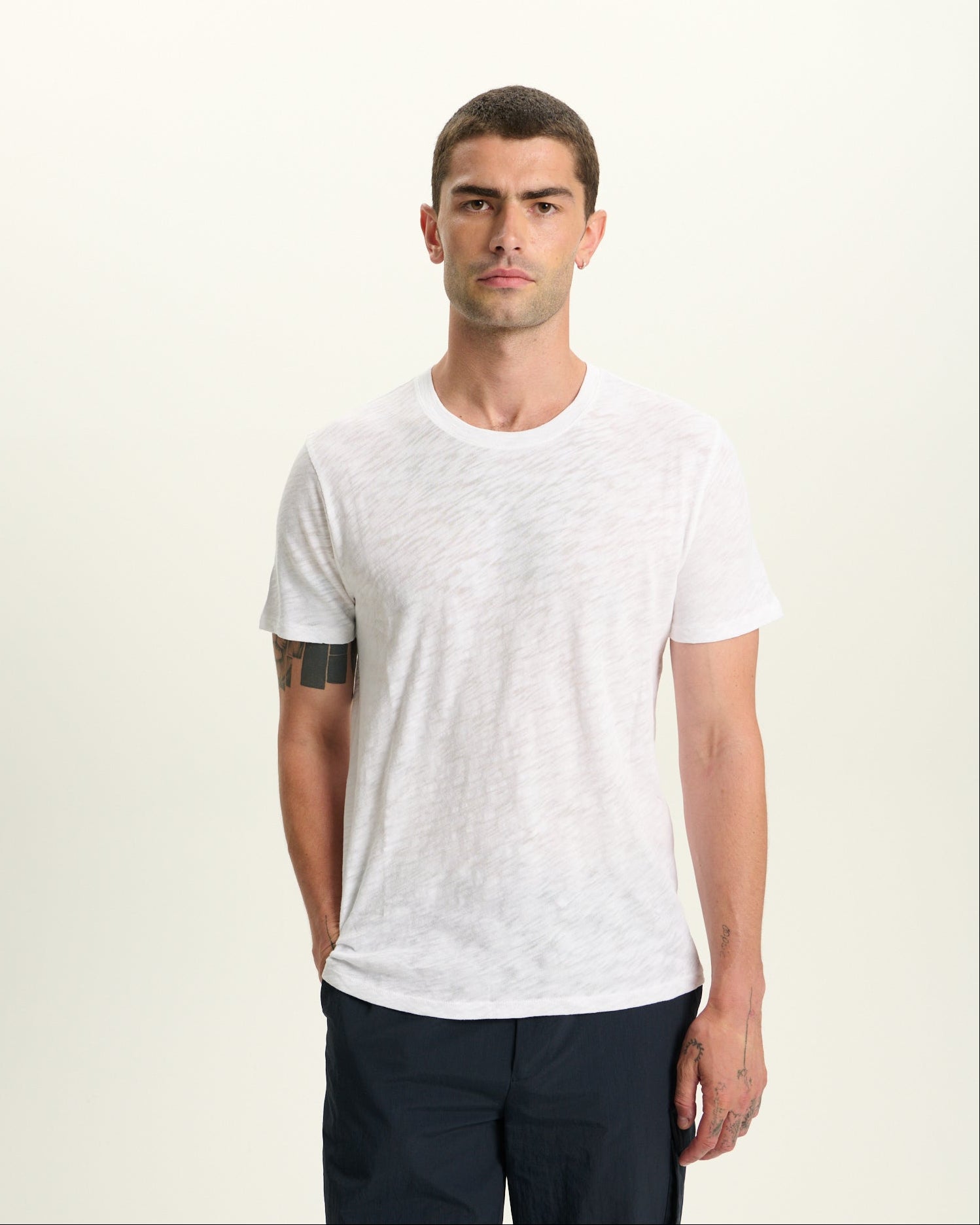 Slub Jersey Crew Neck Tee - White – ATM Anthony Thomas Melillo