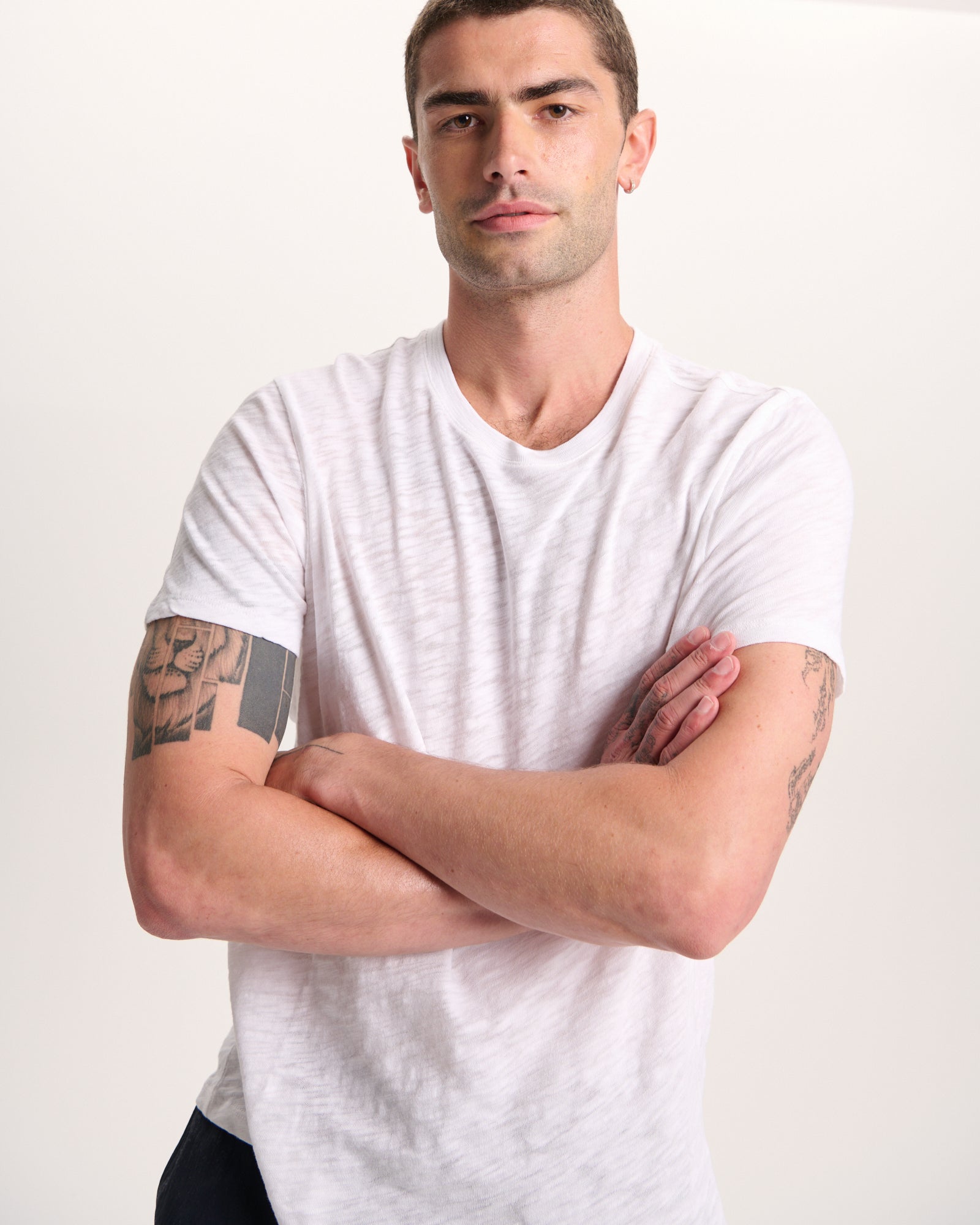 Slub Jersey Crew Neck Tee - White – ATM Anthony Thomas Melillo