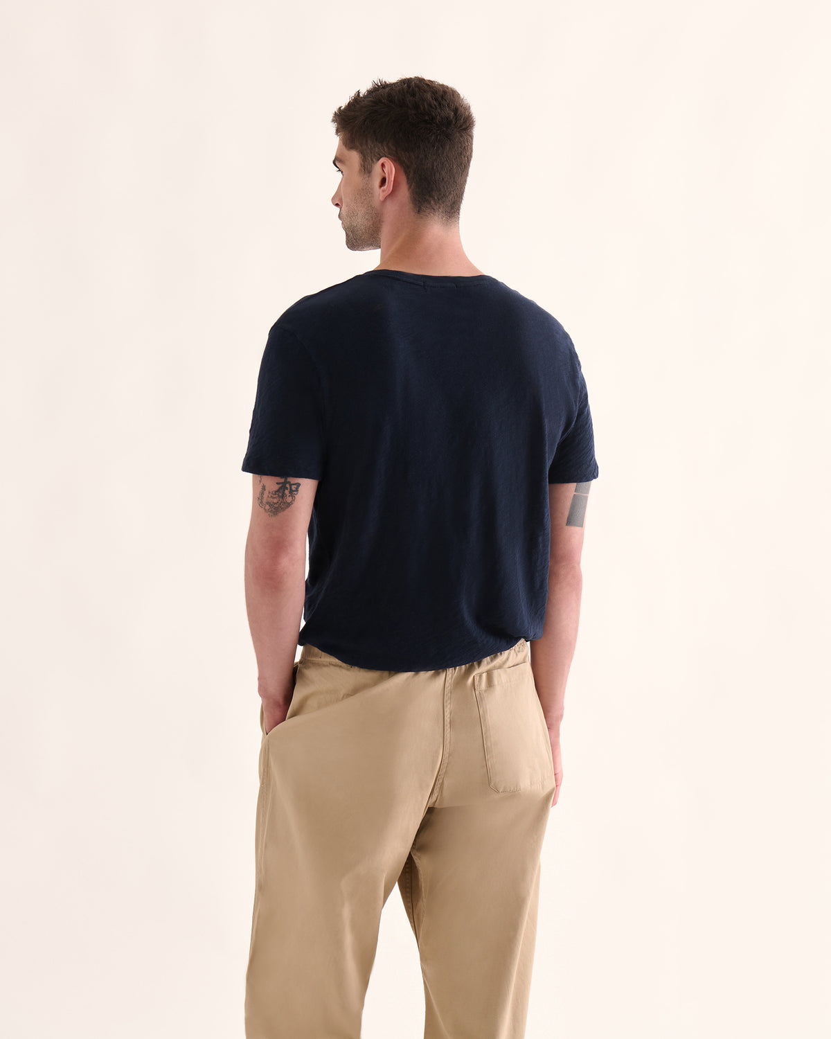 Slub Jersey Crew Neck Tee - Midnight
