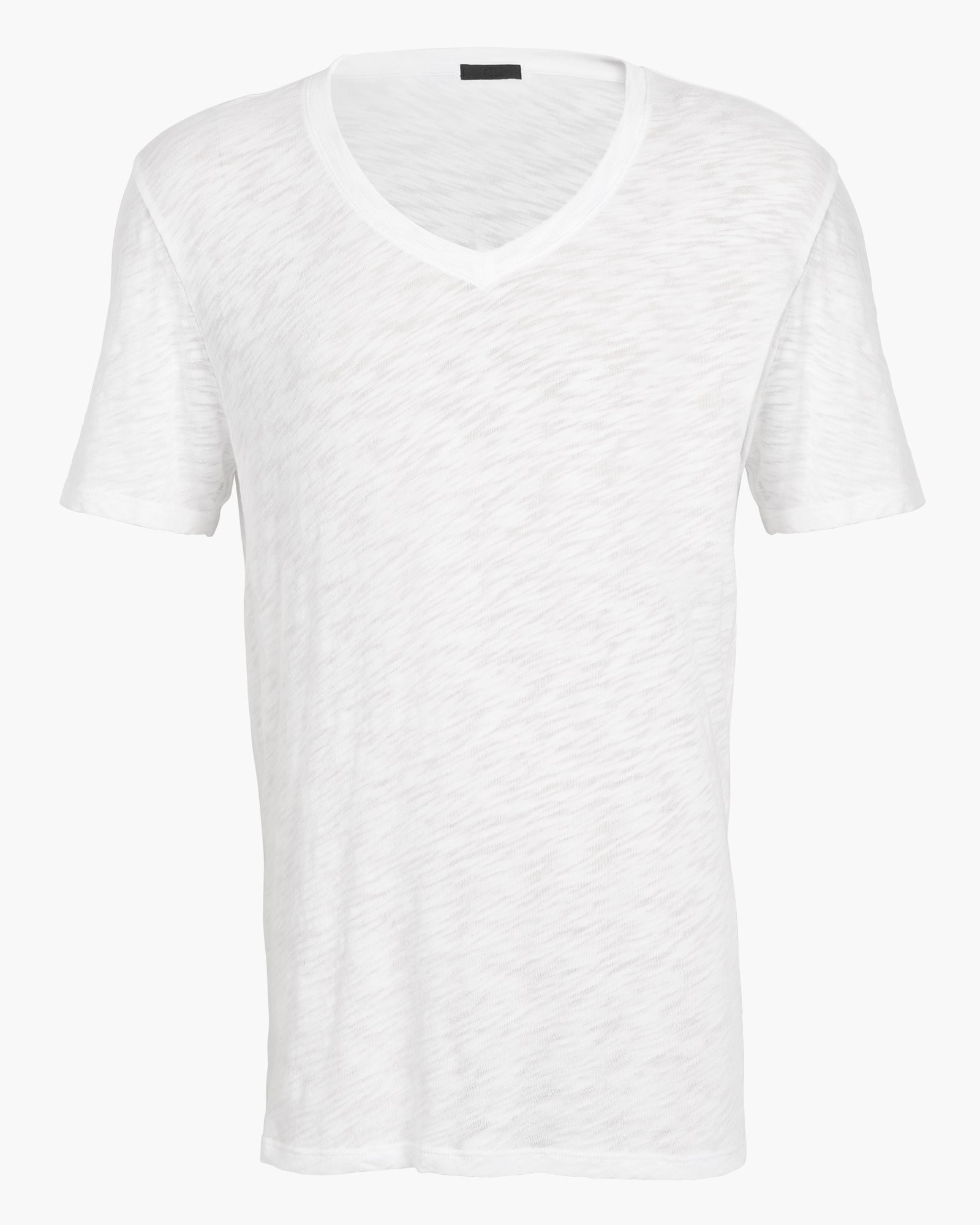 Slub Jersey V-Neck Tee - White