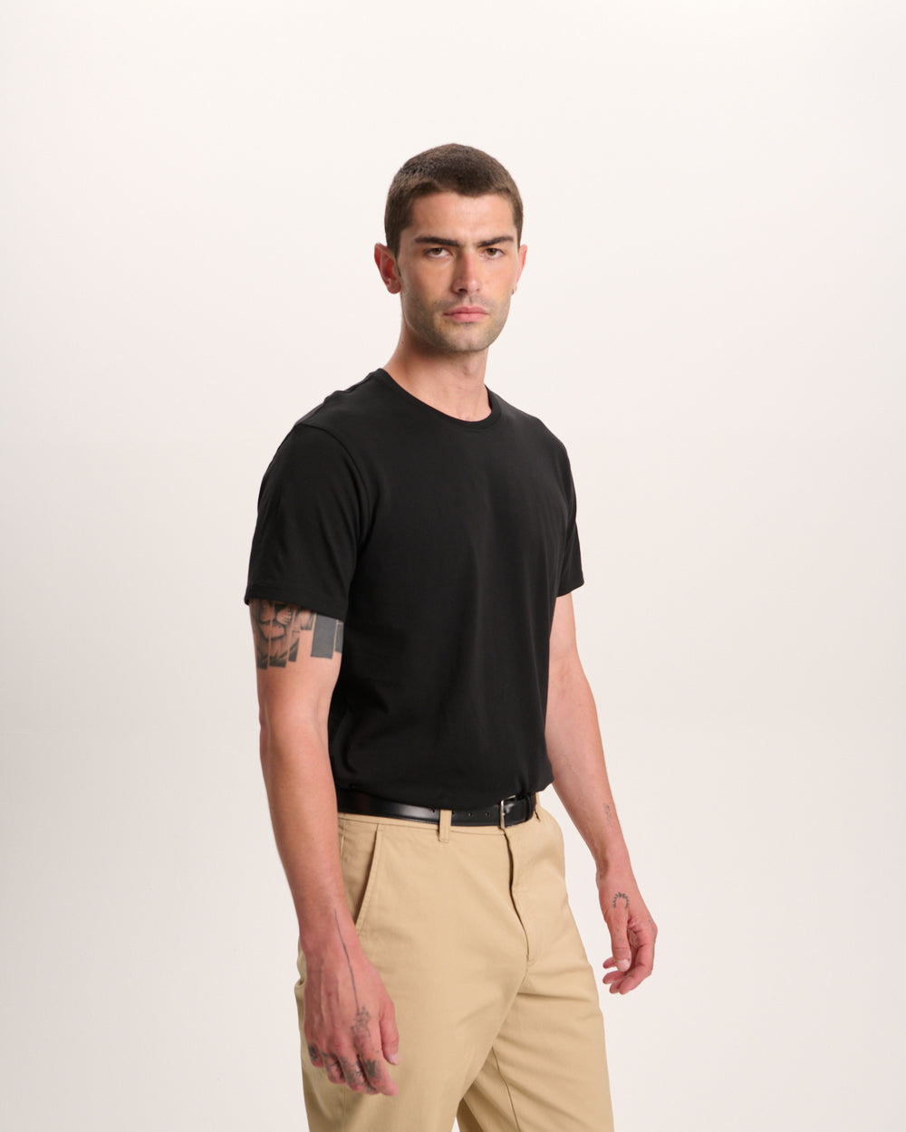 Classic Jersey Crew Neck Tee - Black