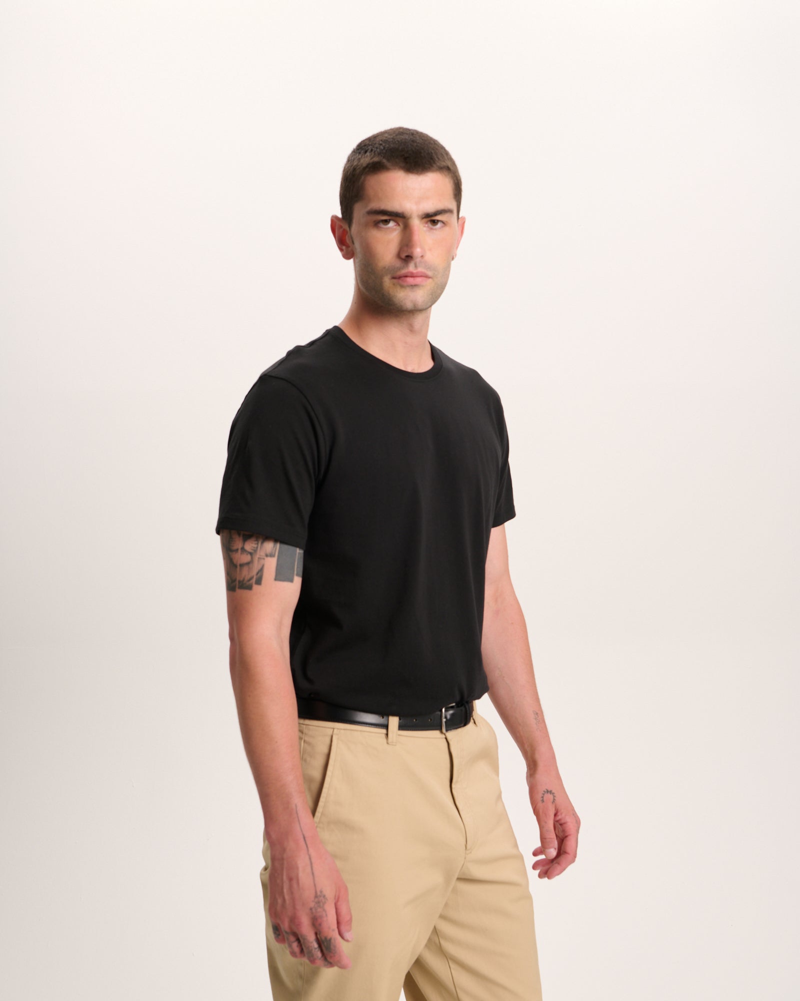 Classic Jersey Crew Neck Tee - Black