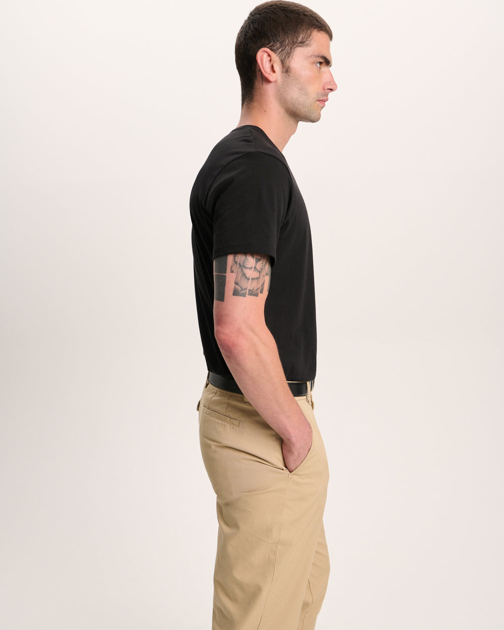 Classic Jersey Crew Neck Tee - Black