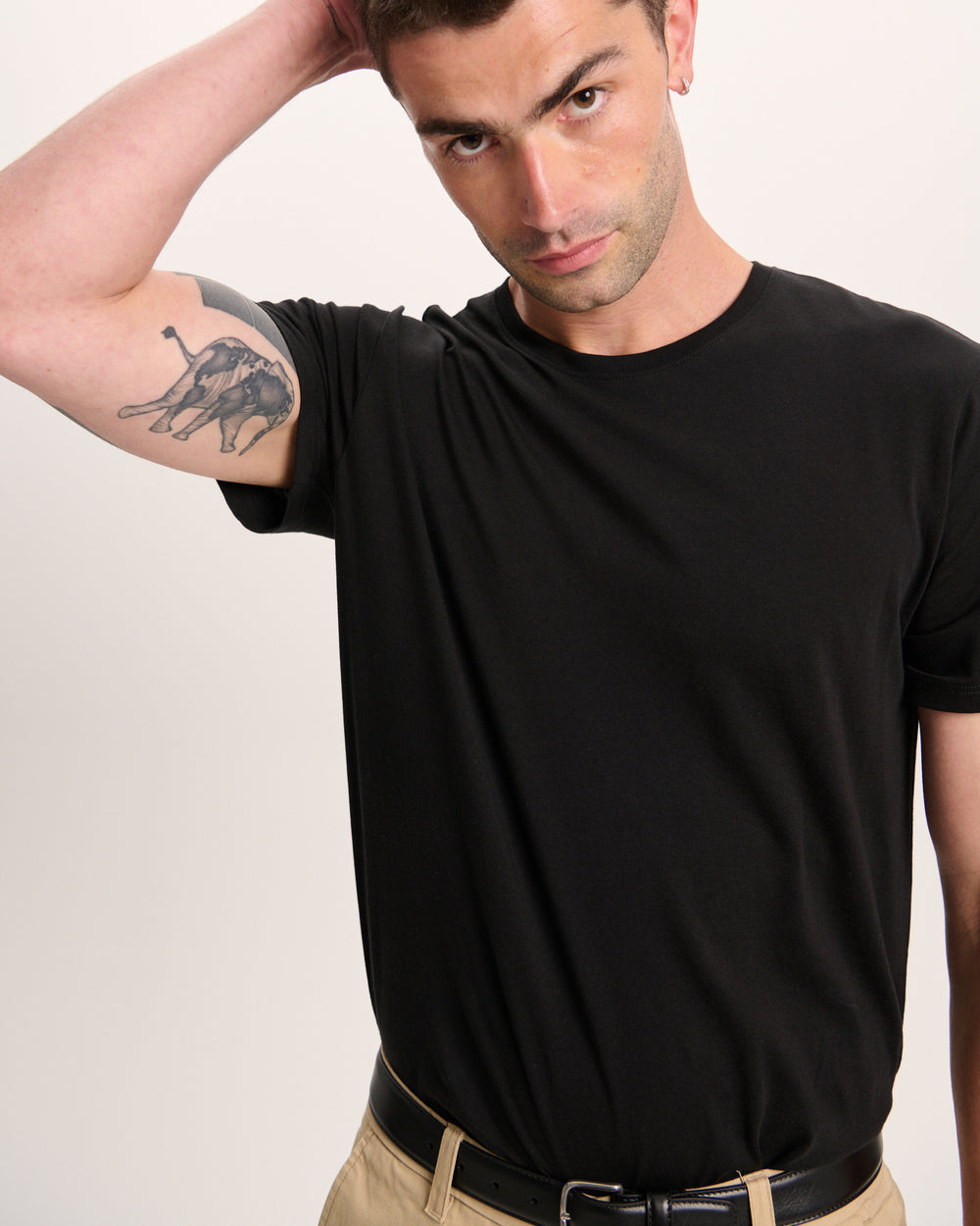 Classic Jersey Crew Neck Tee - Black