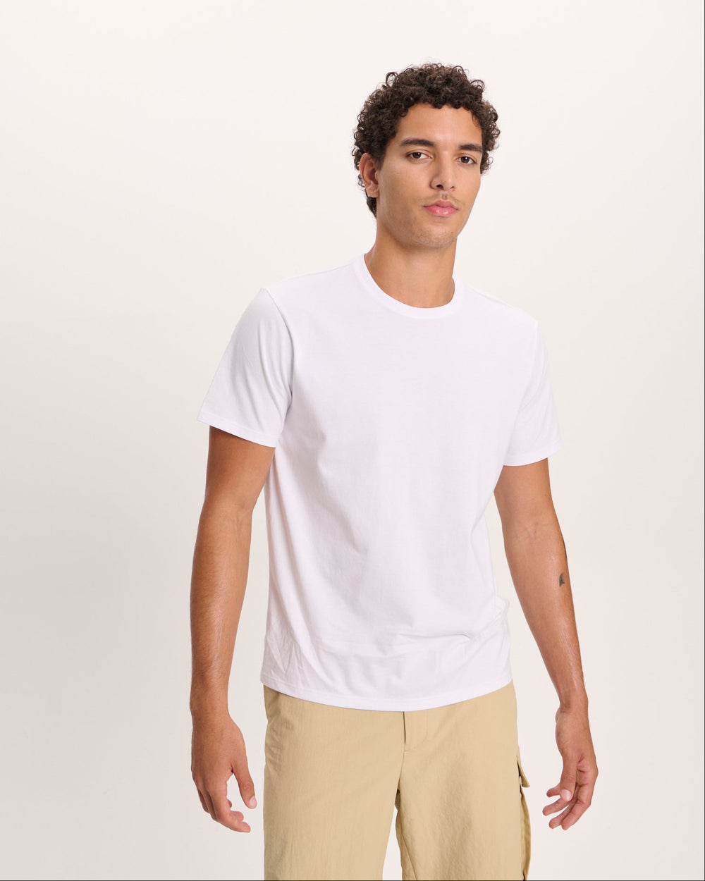 Classic Jersey Crew Neck Tee - White