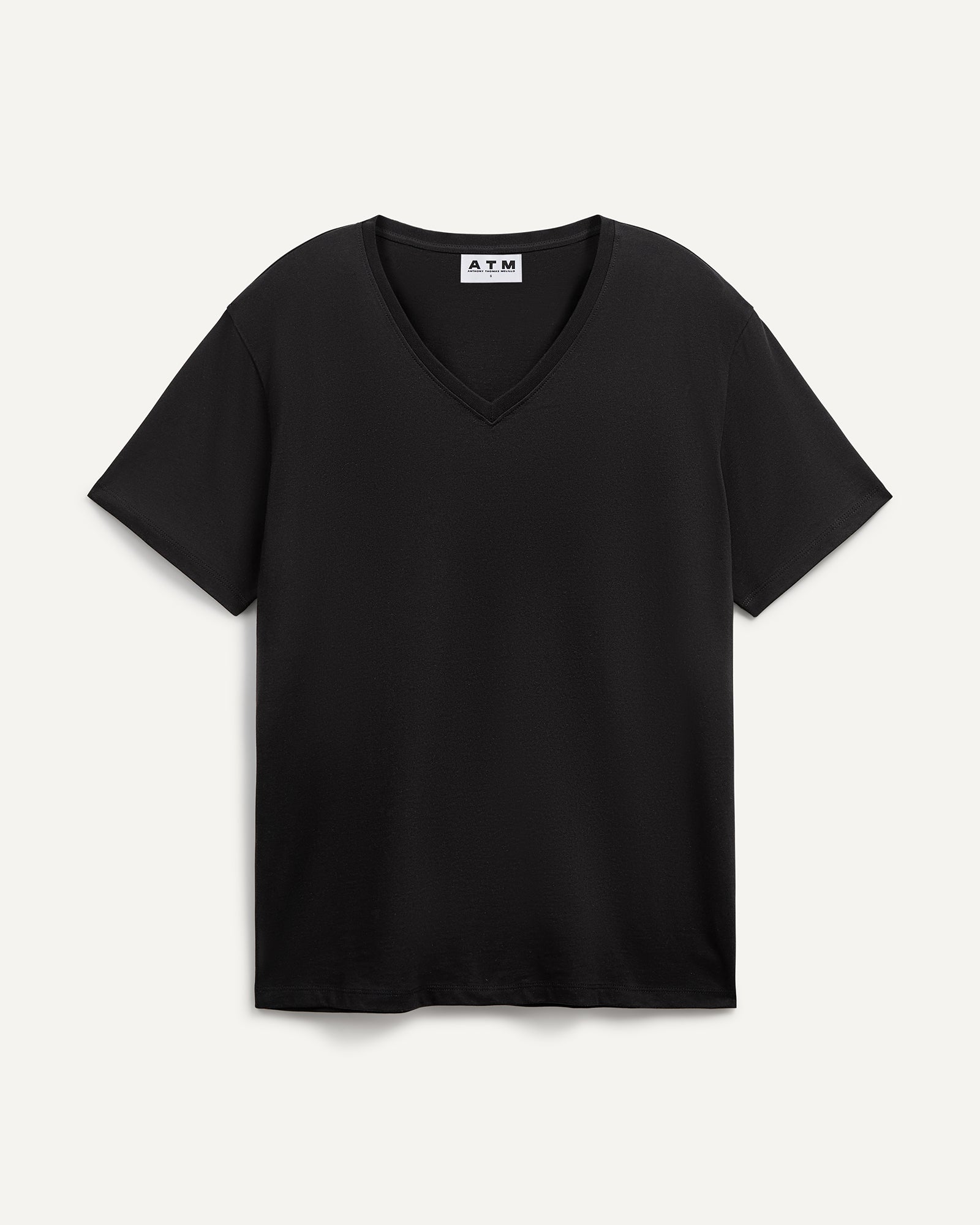 Classic Jersey V-Neck Tee - Black
