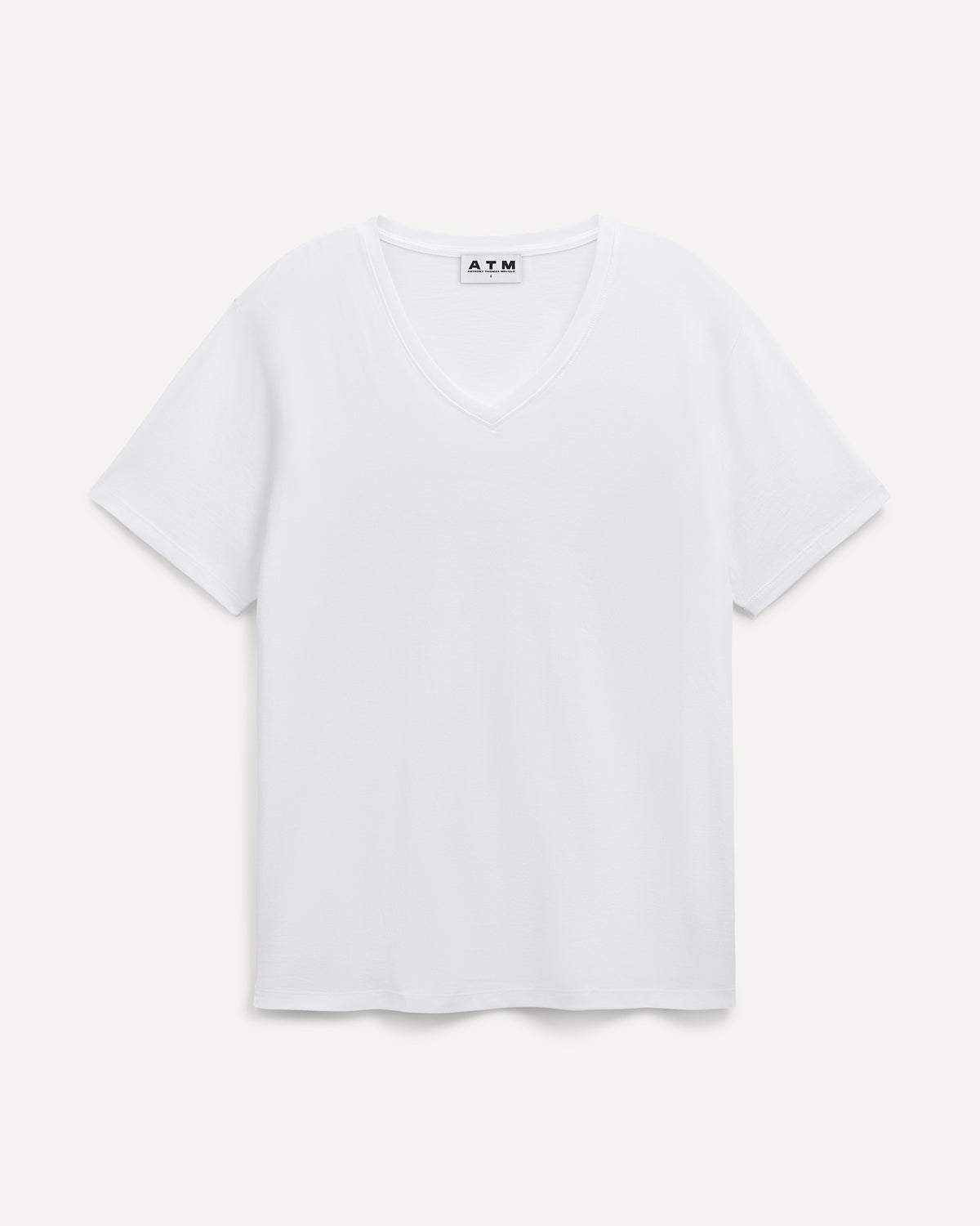 Classic Jersey V-Neck Tee - White