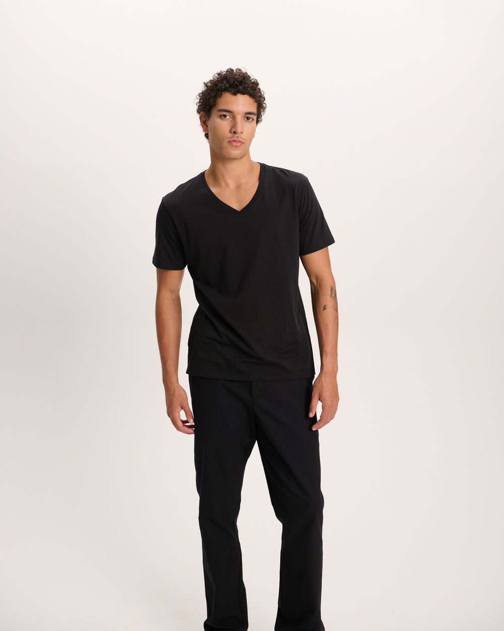 Classic Jersey V-Neck Tee - Black