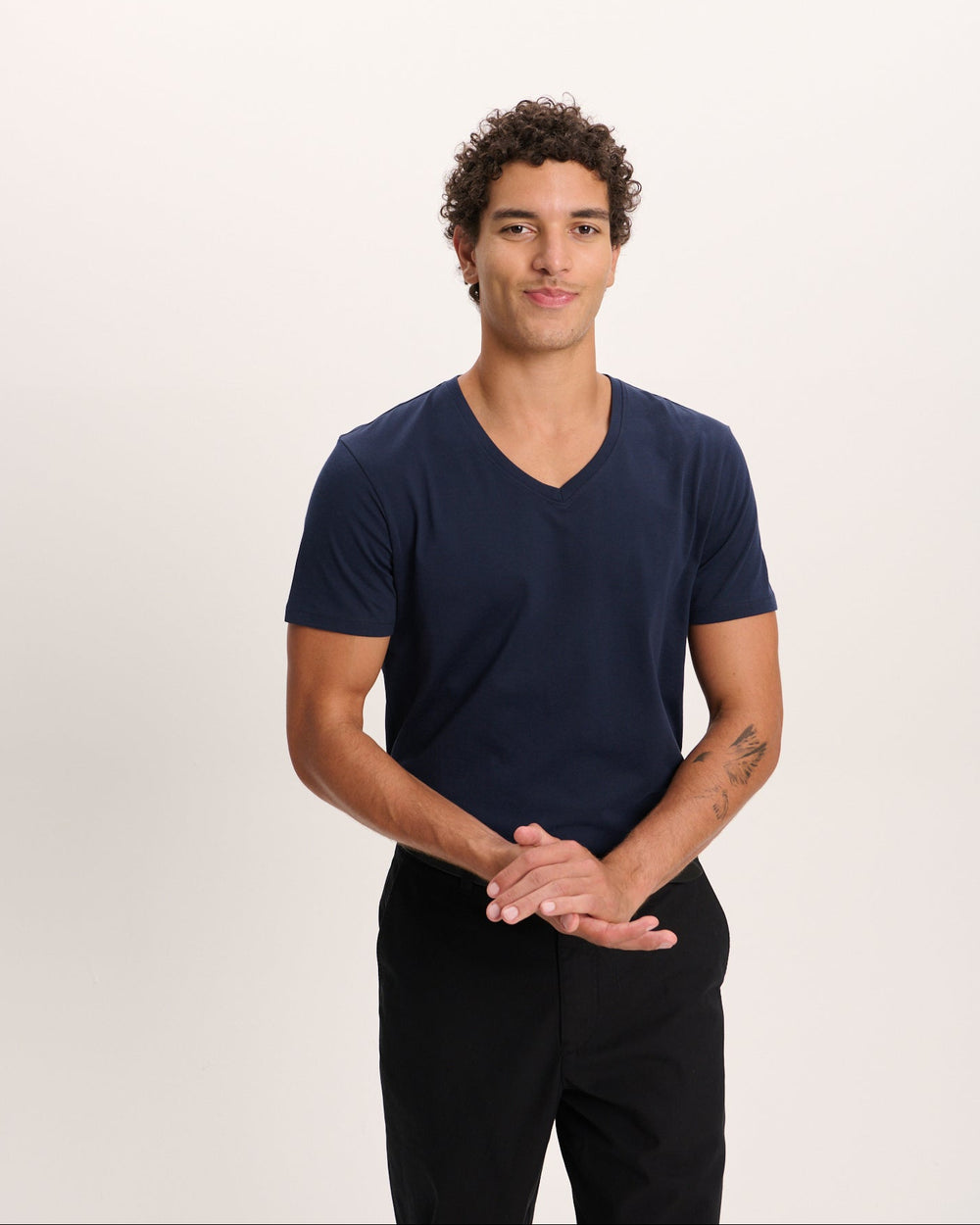 Classic Jersey V-Neck Tee - Midnight