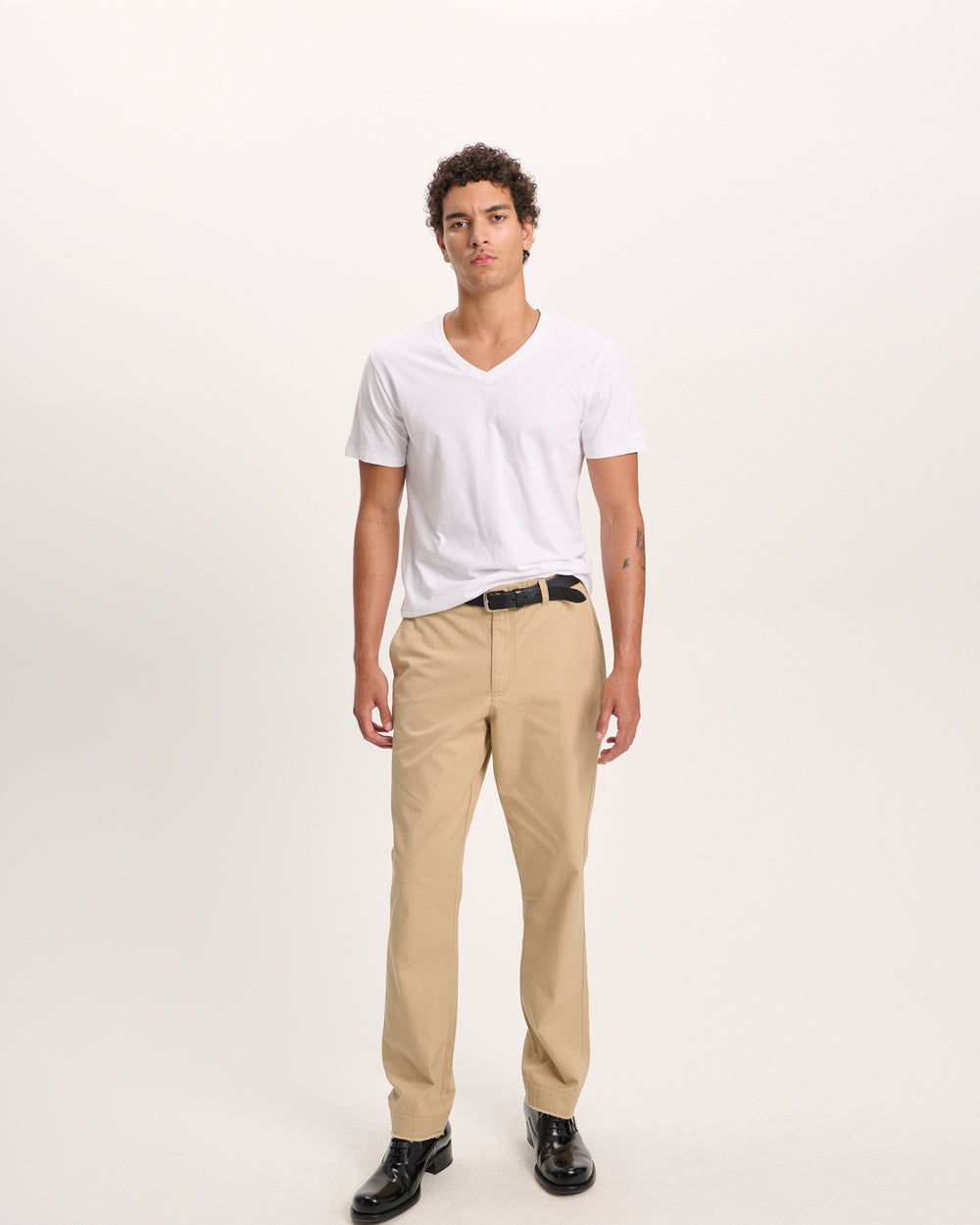 Classic Jersey V-Neck Tee - White
