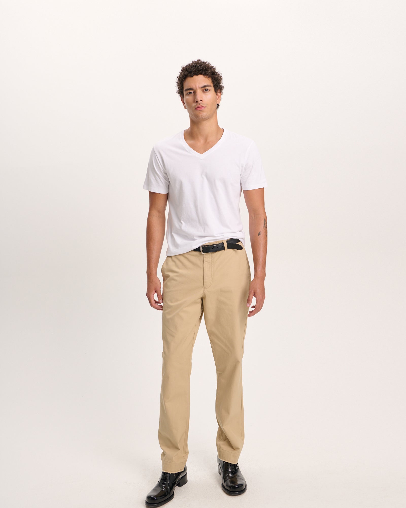 Classic Jersey V-Neck Tee - White