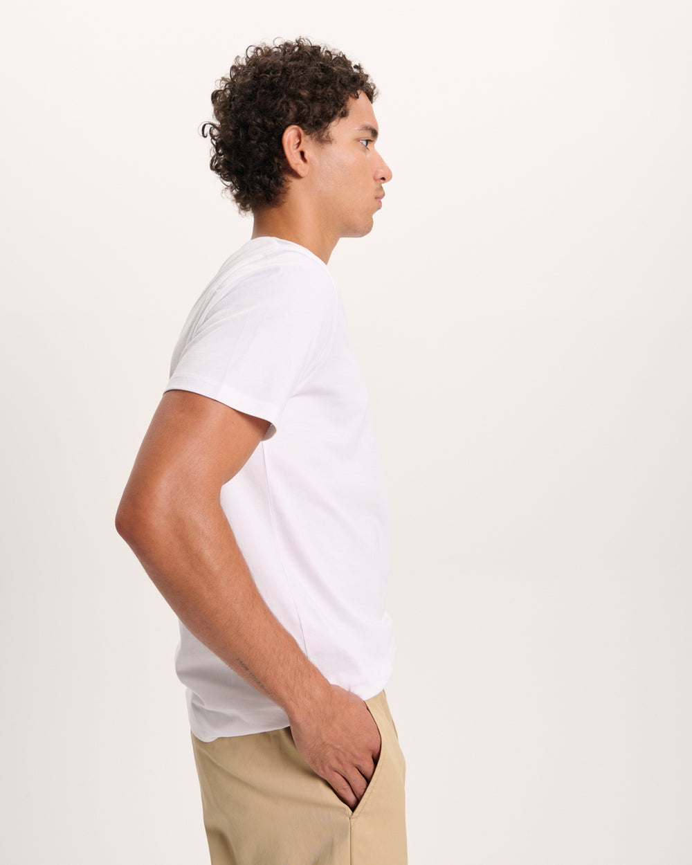 Classic Jersey V-Neck Tee - White