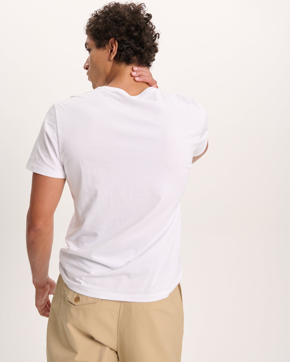 Classic Jersey V-Neck Tee - White