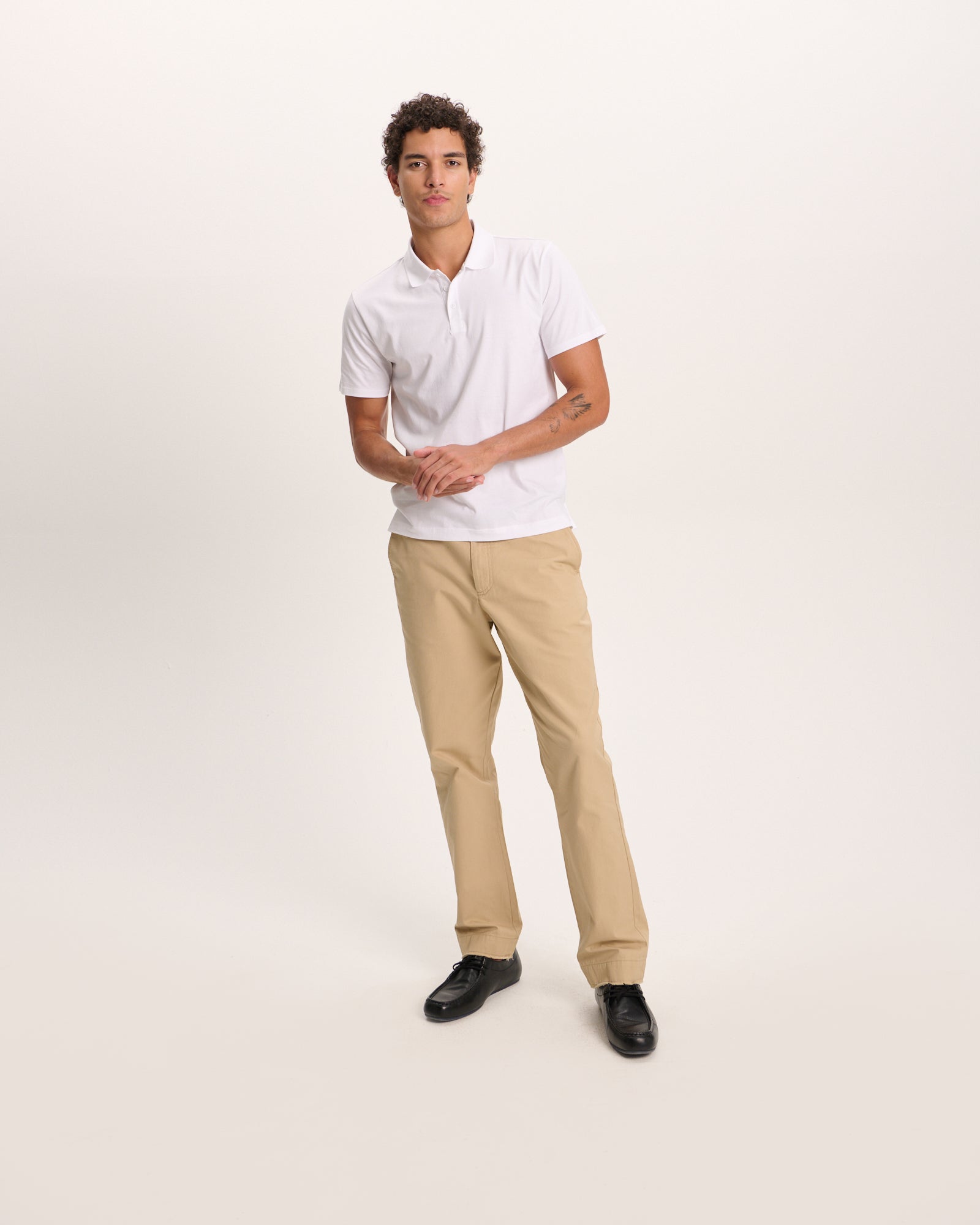 Classic Jersey Polo - White