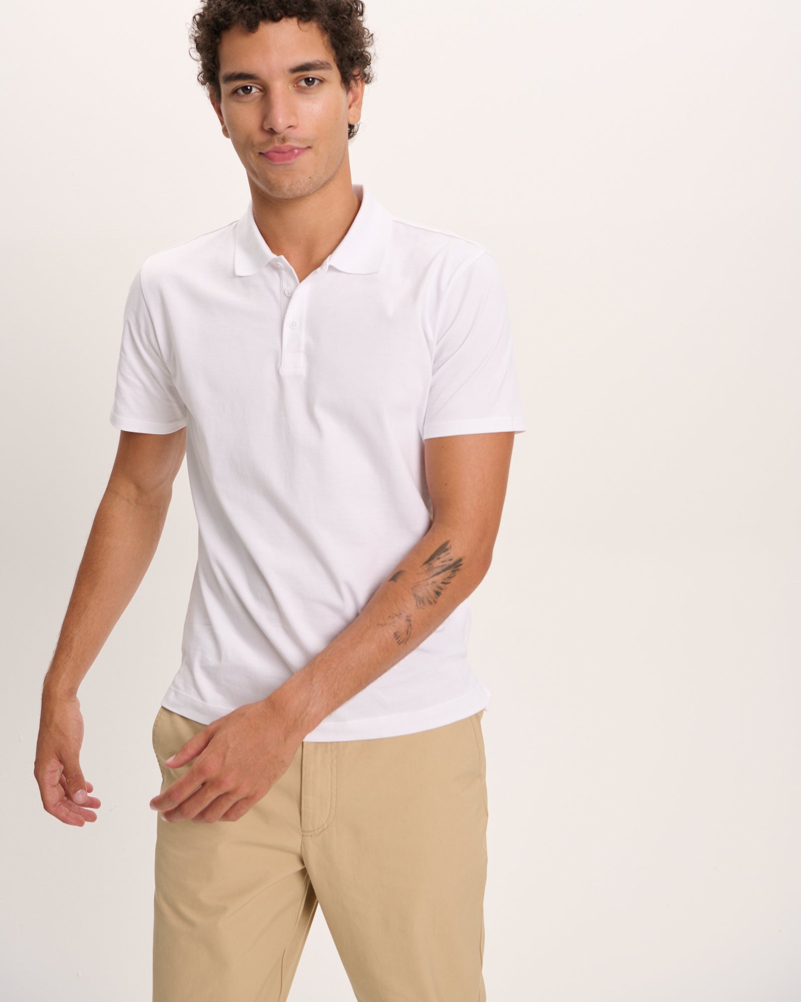 Classic Jersey Polo - White