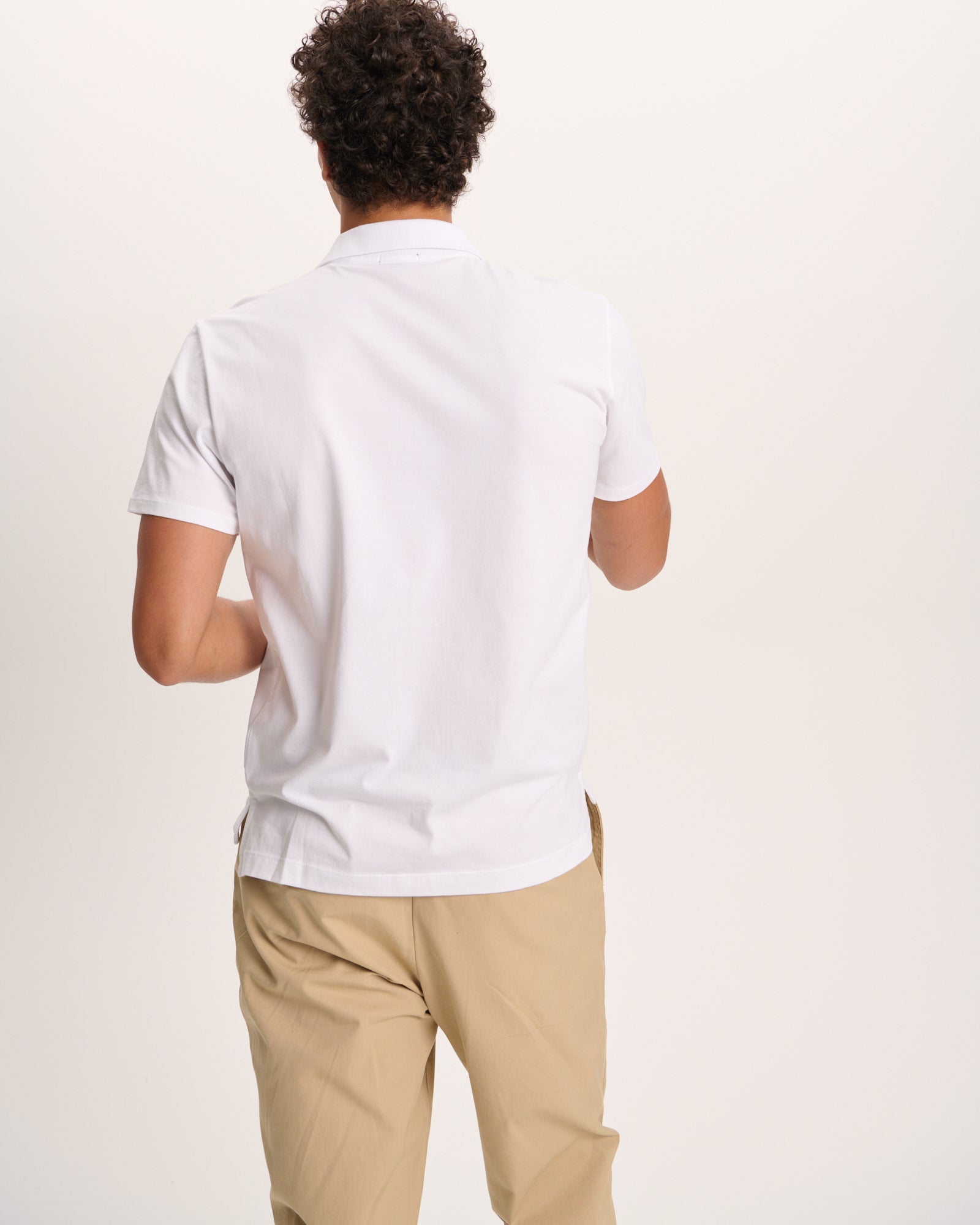 Classic Jersey Polo - White