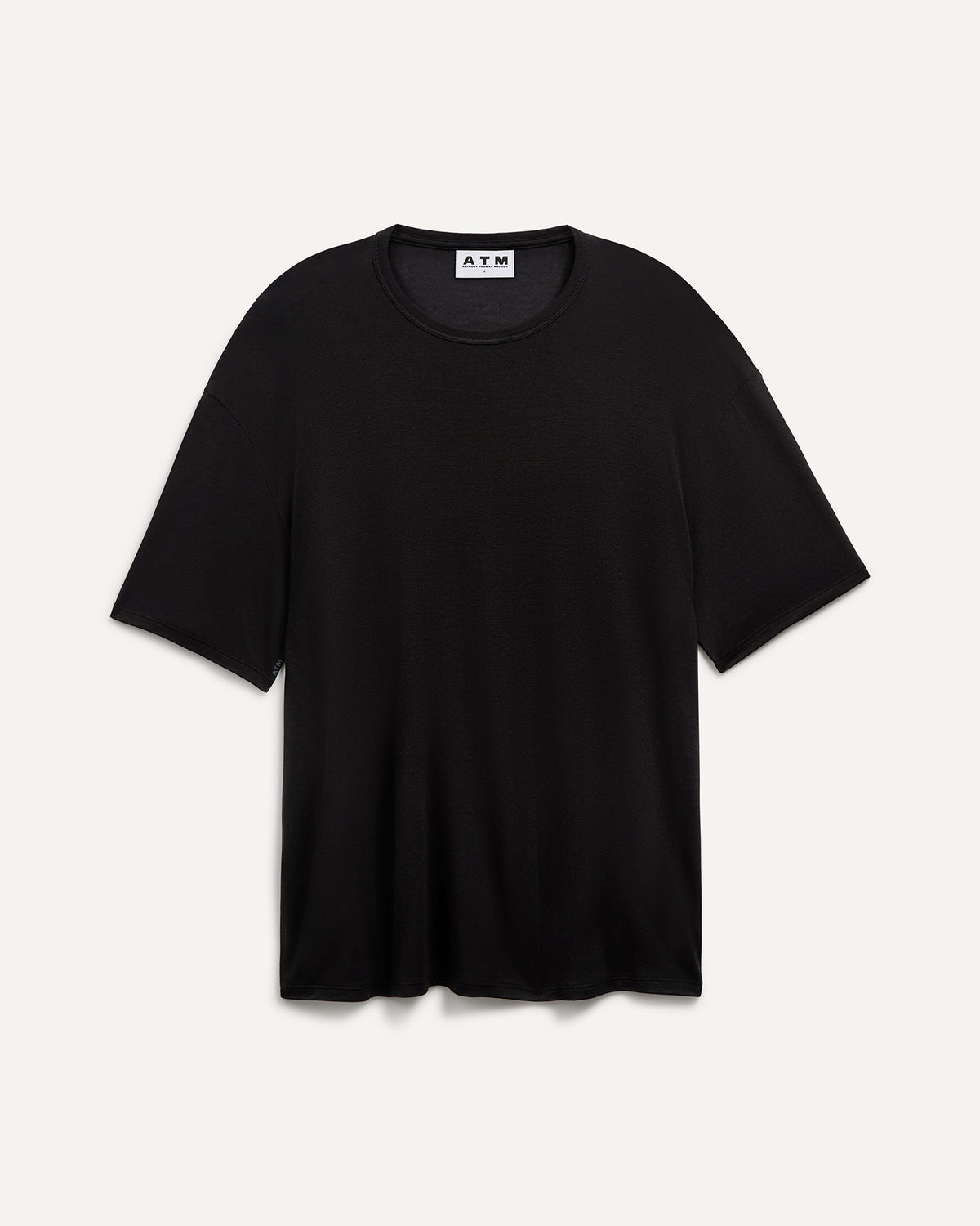 Modal Jersey Crew Neck Tee - Black