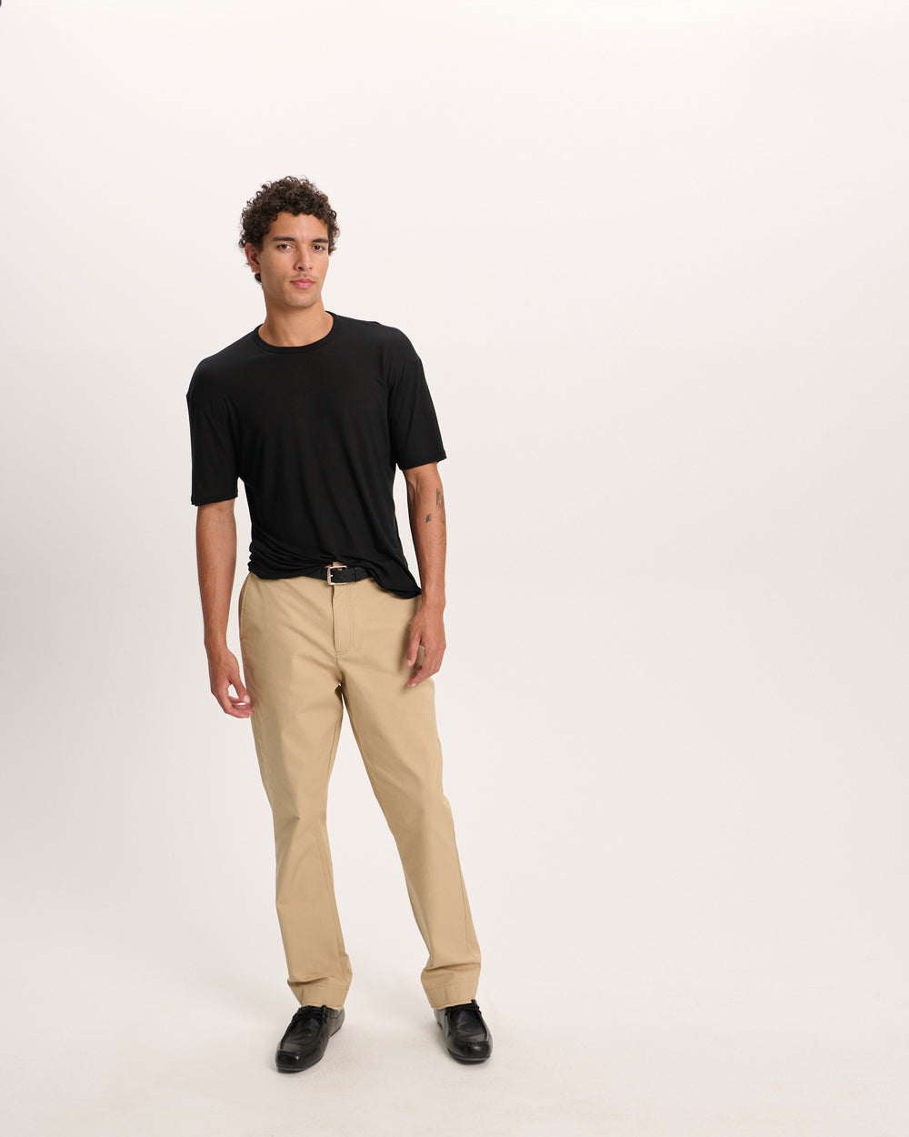 Modal Jersey Crew Neck Tee - Black