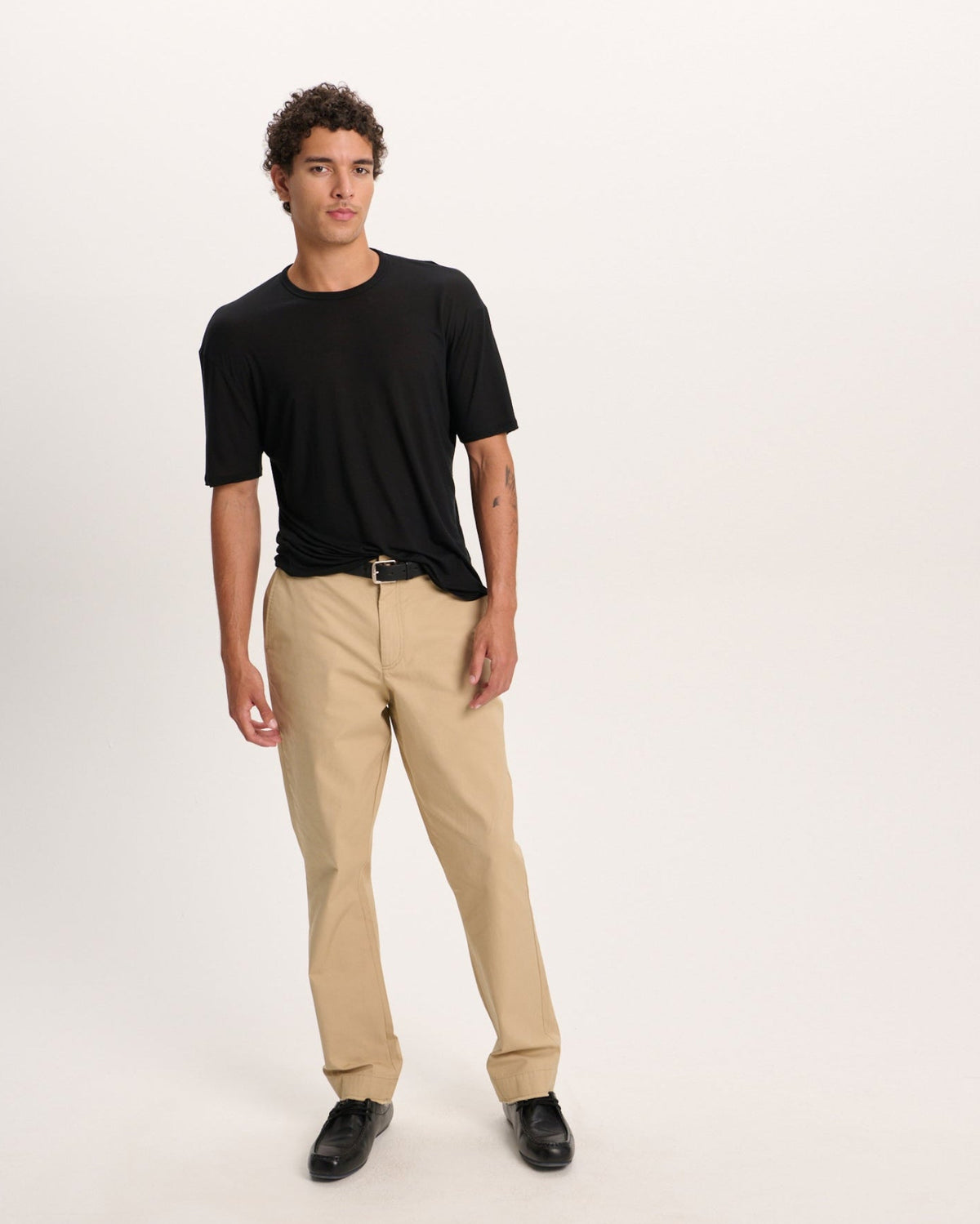 Modal Jersey Crew Neck Tee - Black