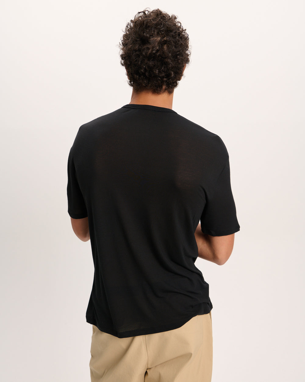 Modal Jersey Crew Neck Tee - Black