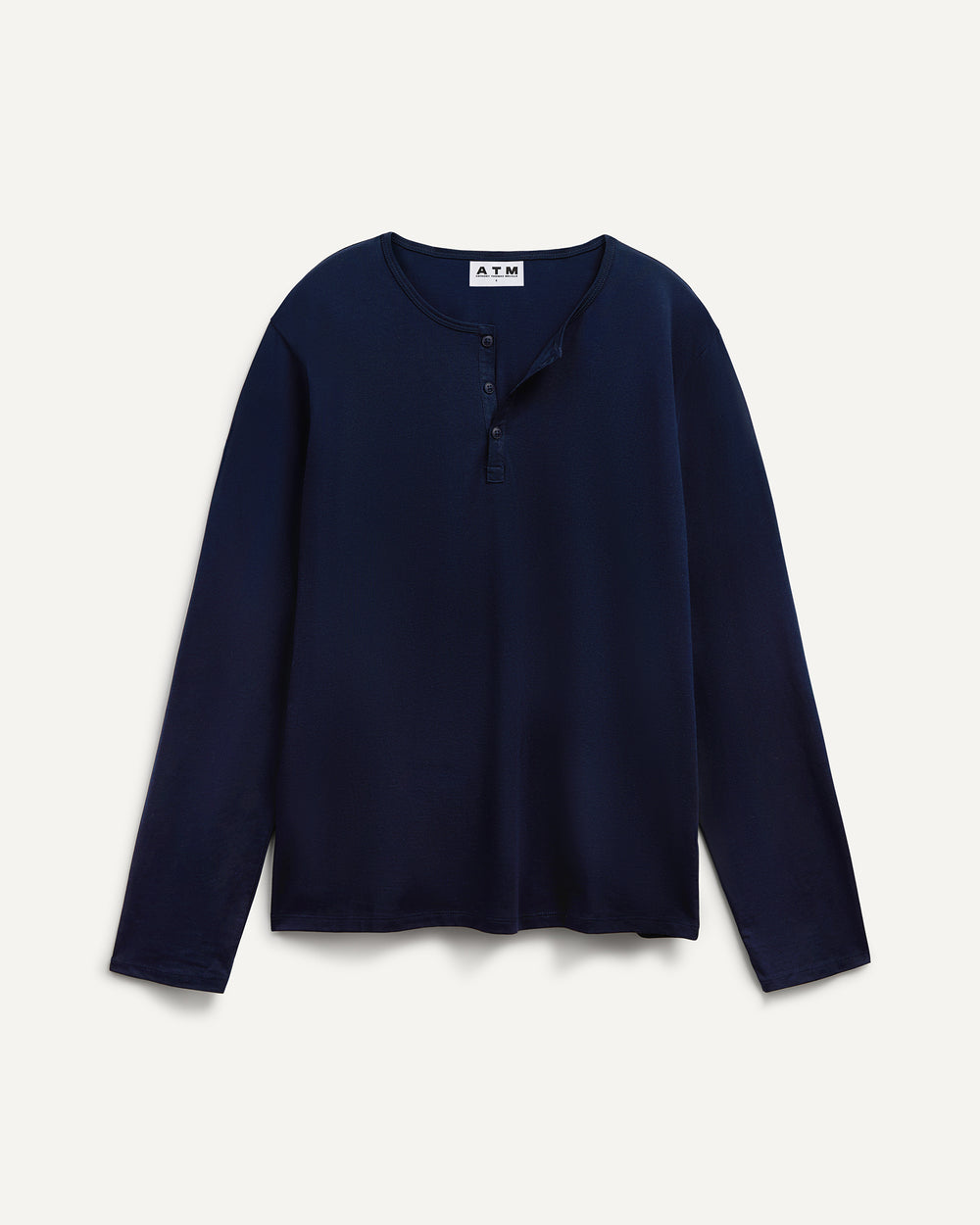 Classic Jersey Long Sleeve Henley - Midnight