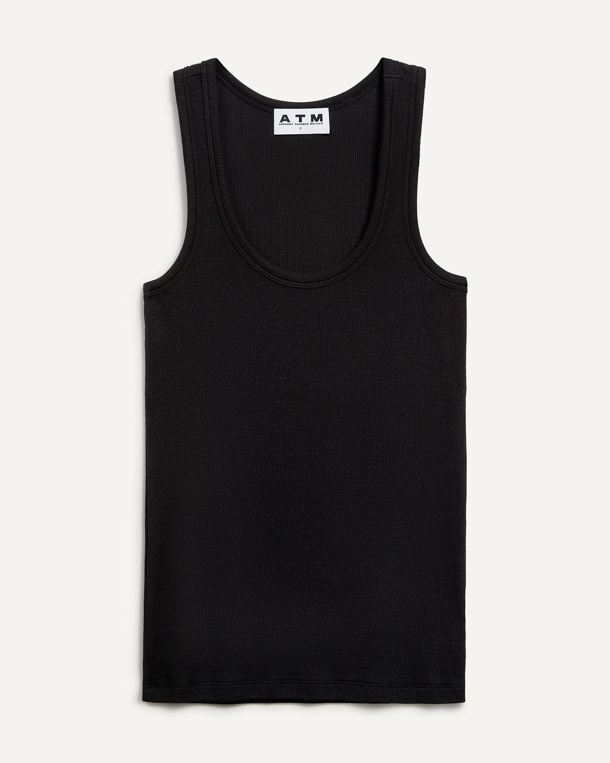 Modal Rib Boy Tank - Black