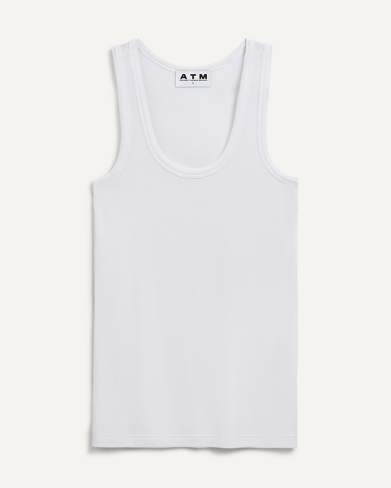 Modal Rib Boy Tank - White