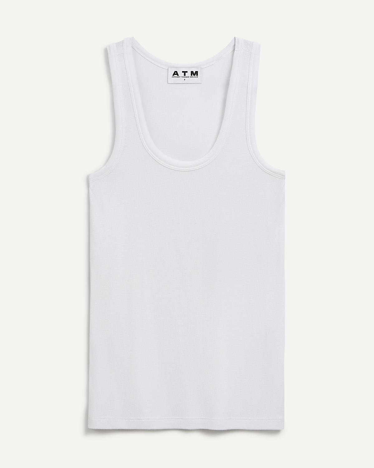 Modal Rib Boy Tank - White