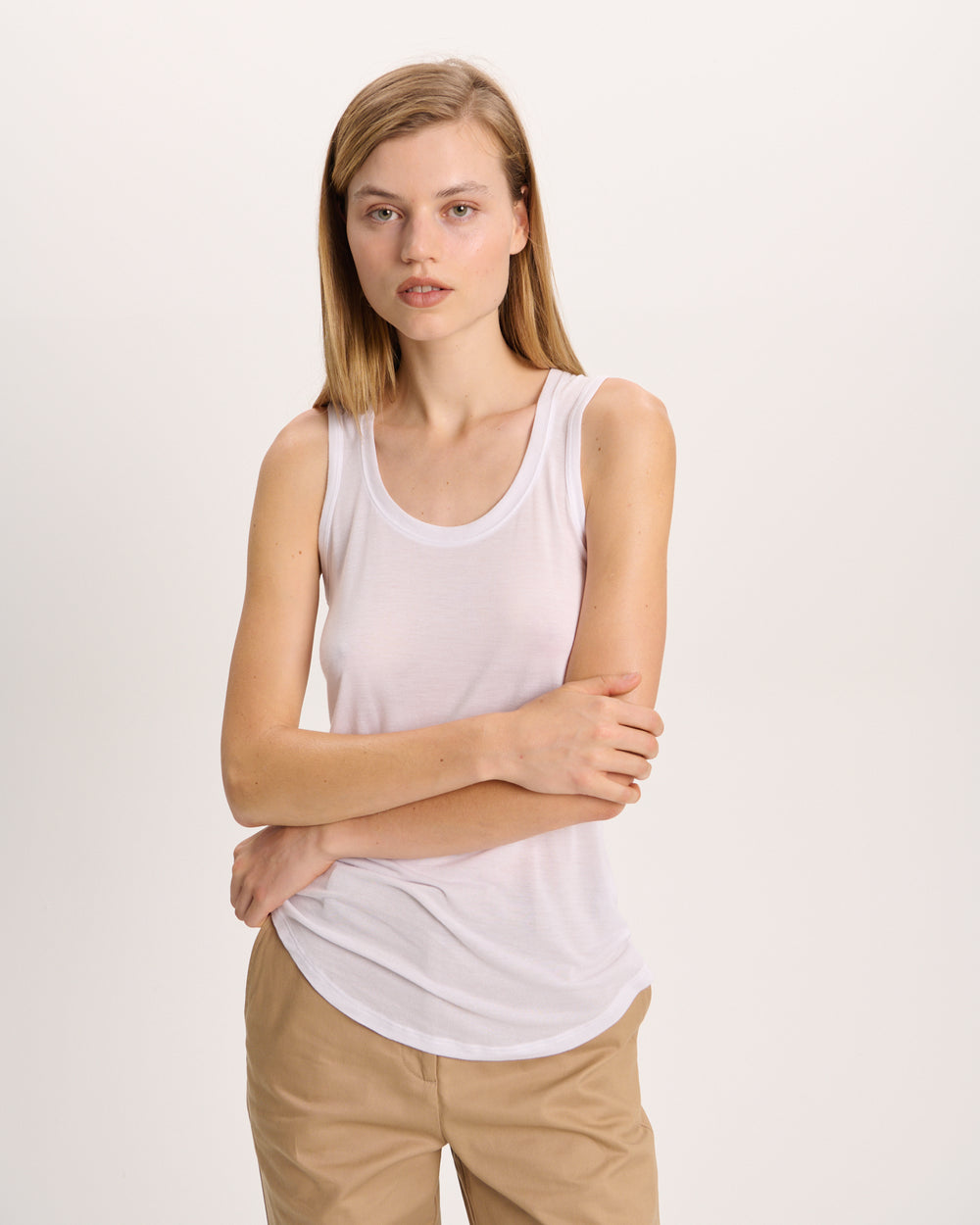 Modal Sweetheart Tank - White