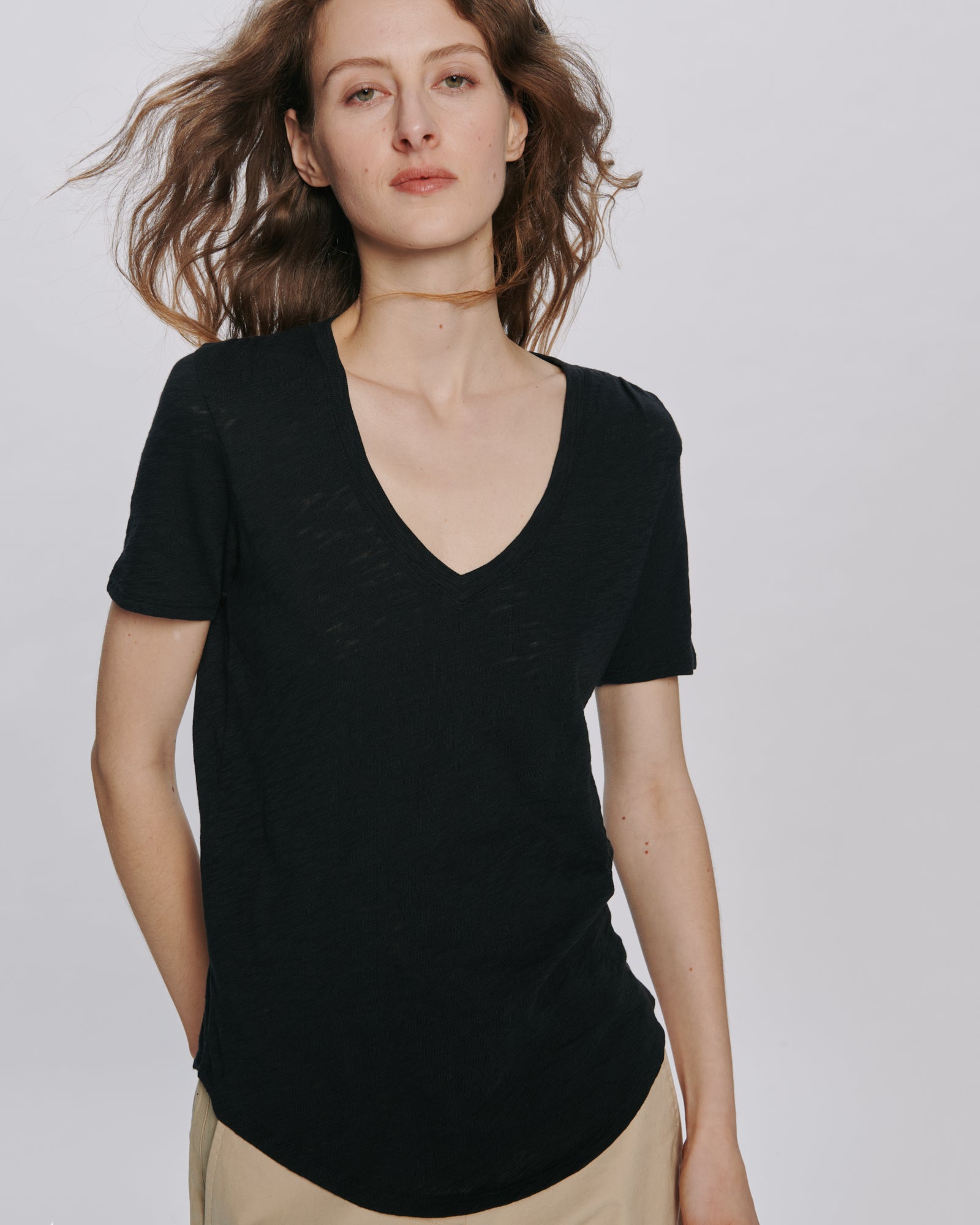Slub Jersey Classic V-Neck Tee - Black – ATM Anthony Thomas Melillo