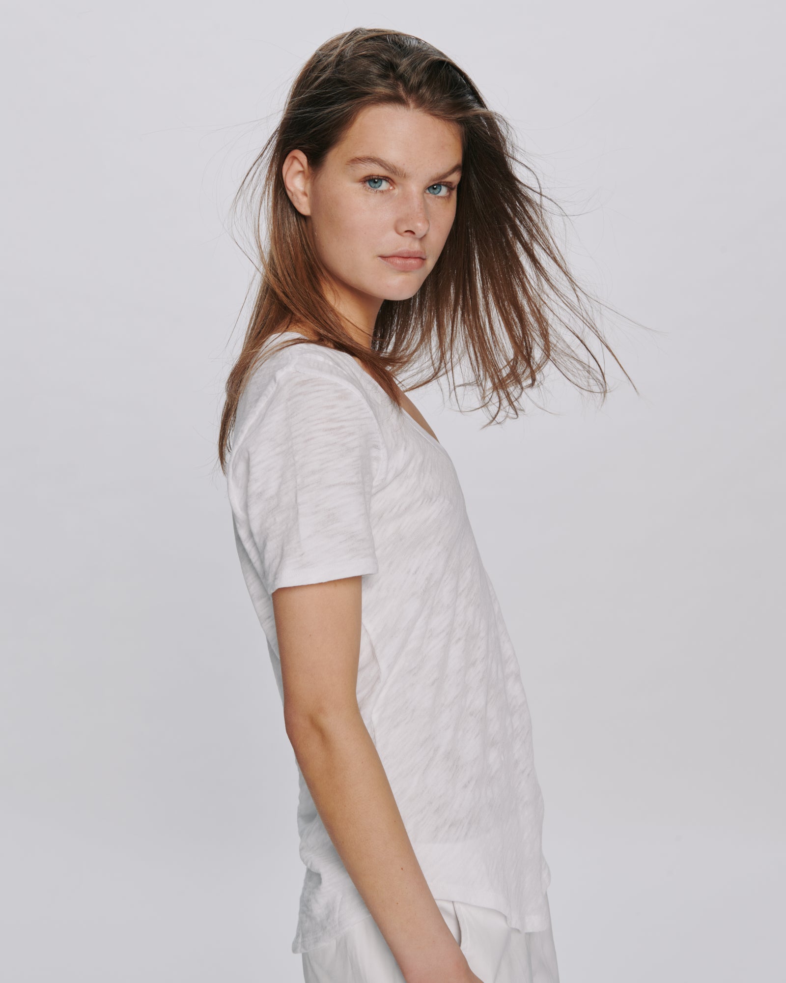 Slub Jersey Classic V-Neck Tee - White – ATM Anthony Thomas Melillo
