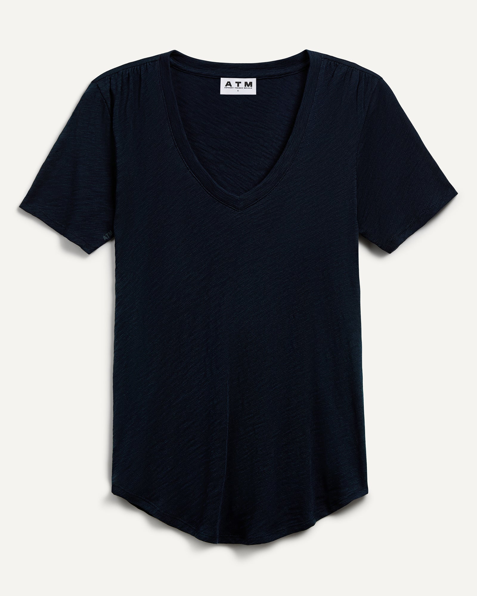 Slub Jersey Classic V-Neck Tee - Midnight