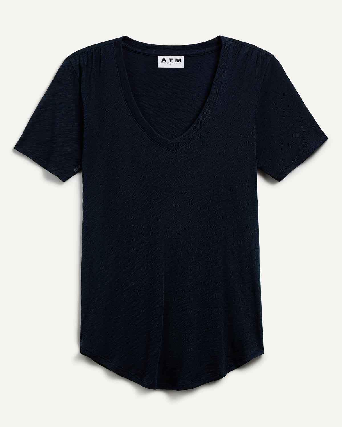 Slub Jersey Classic V-Neck Tee - Midnight