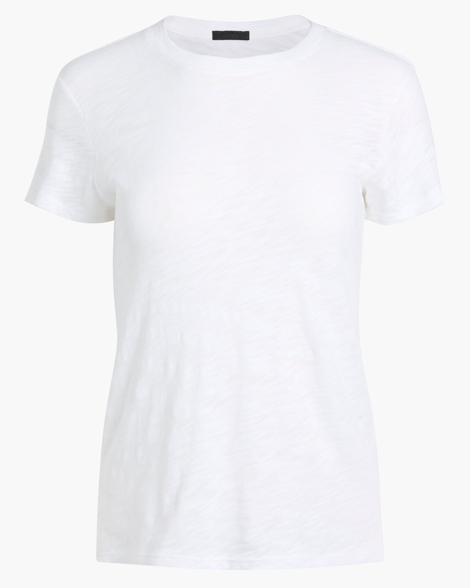 Slub Jersey Schoolboy Crew Neck Tee - White