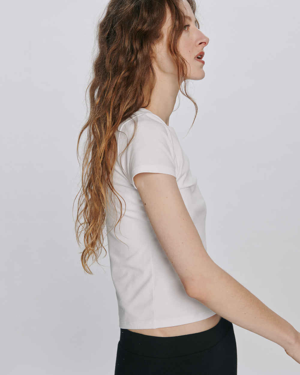 Stretch Cotton Baby Tee - White
