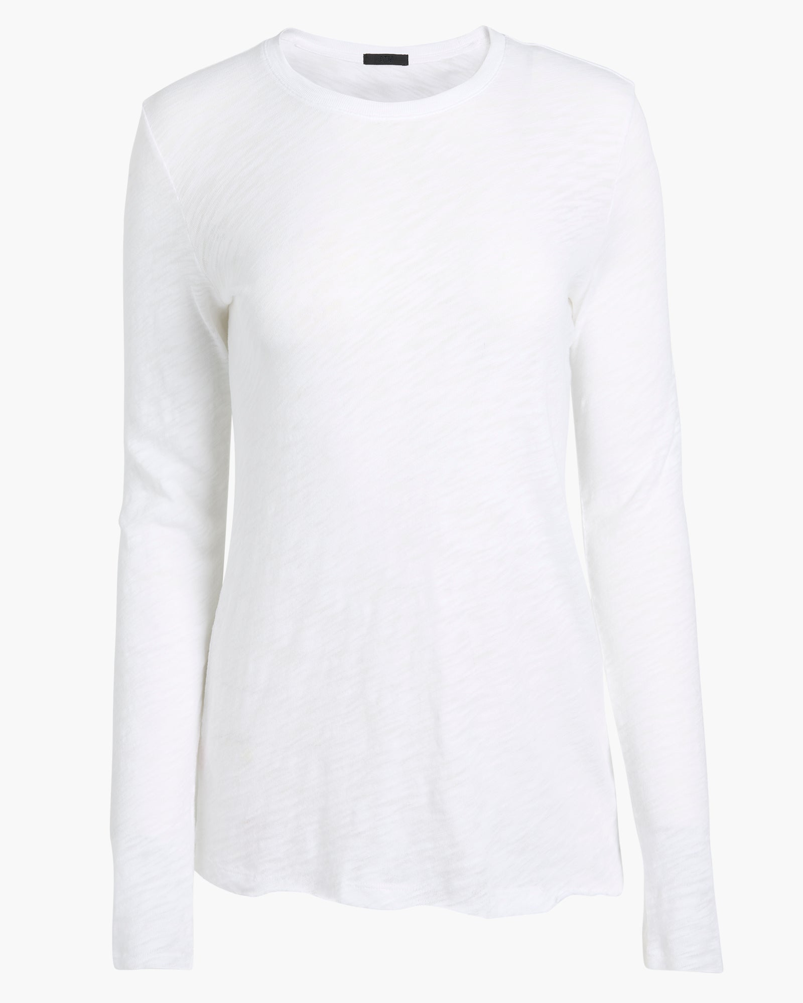 Slub Jersey Destroyed Wash Henley - White