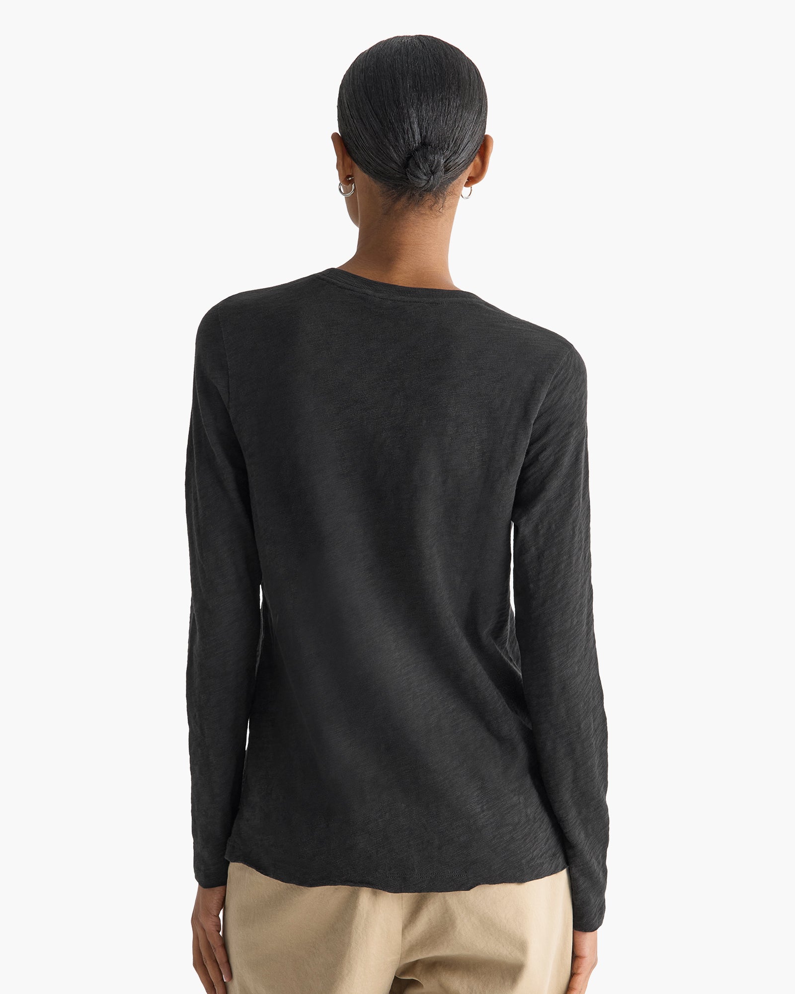 Slub Jersey Long Sleeve Destroyed Wash Tee - Black – ATM Anthony