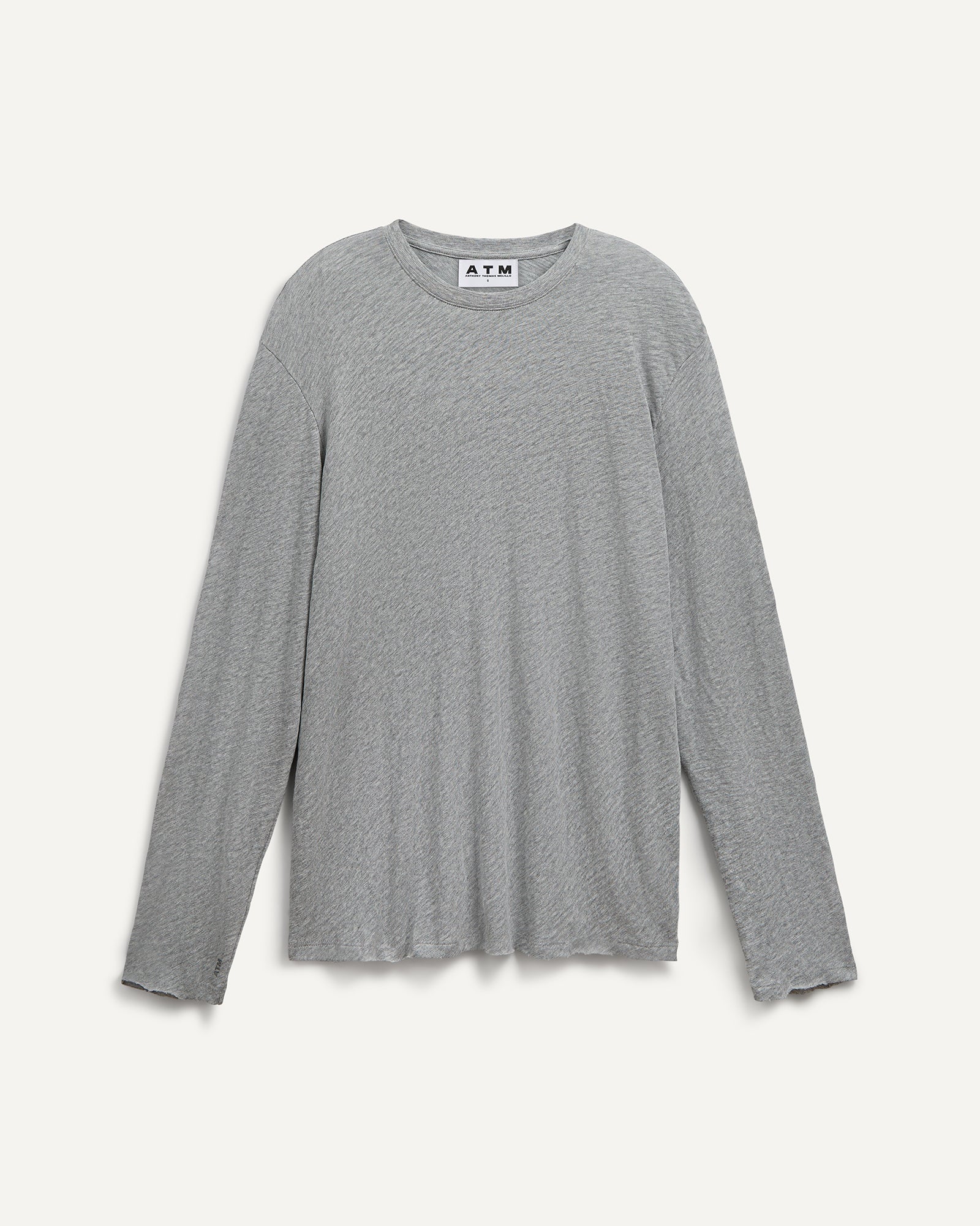 Slub Jersey Long Sleeve Destroyed Wash Tee - Heather Grey – ATM