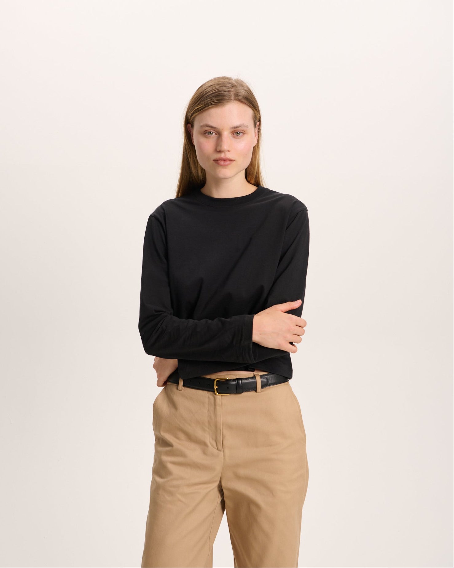 Classic Jersey Long Sleeve Boy Tee - Black