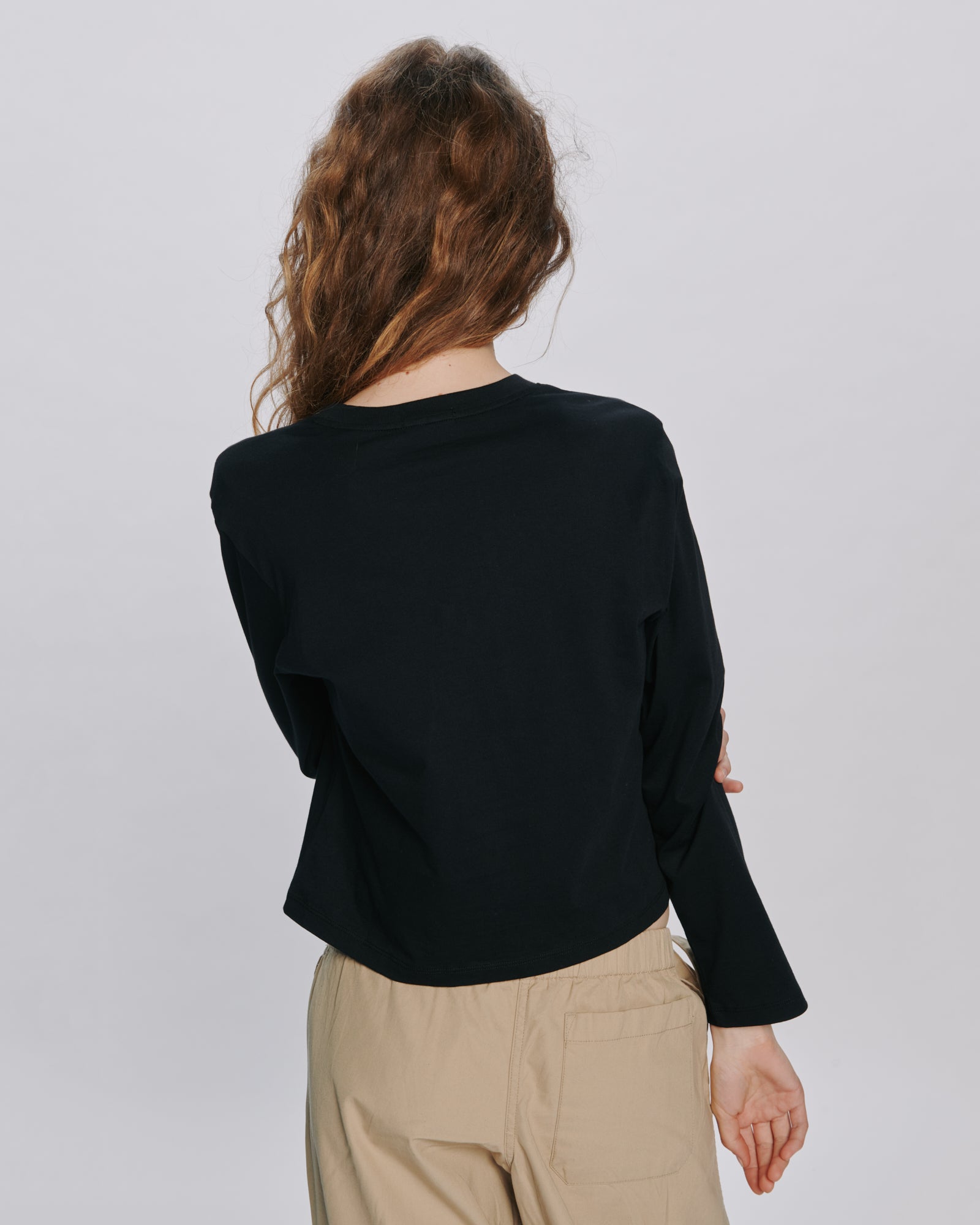 Classic Jersey Long Sleeve Boy Tee - Black