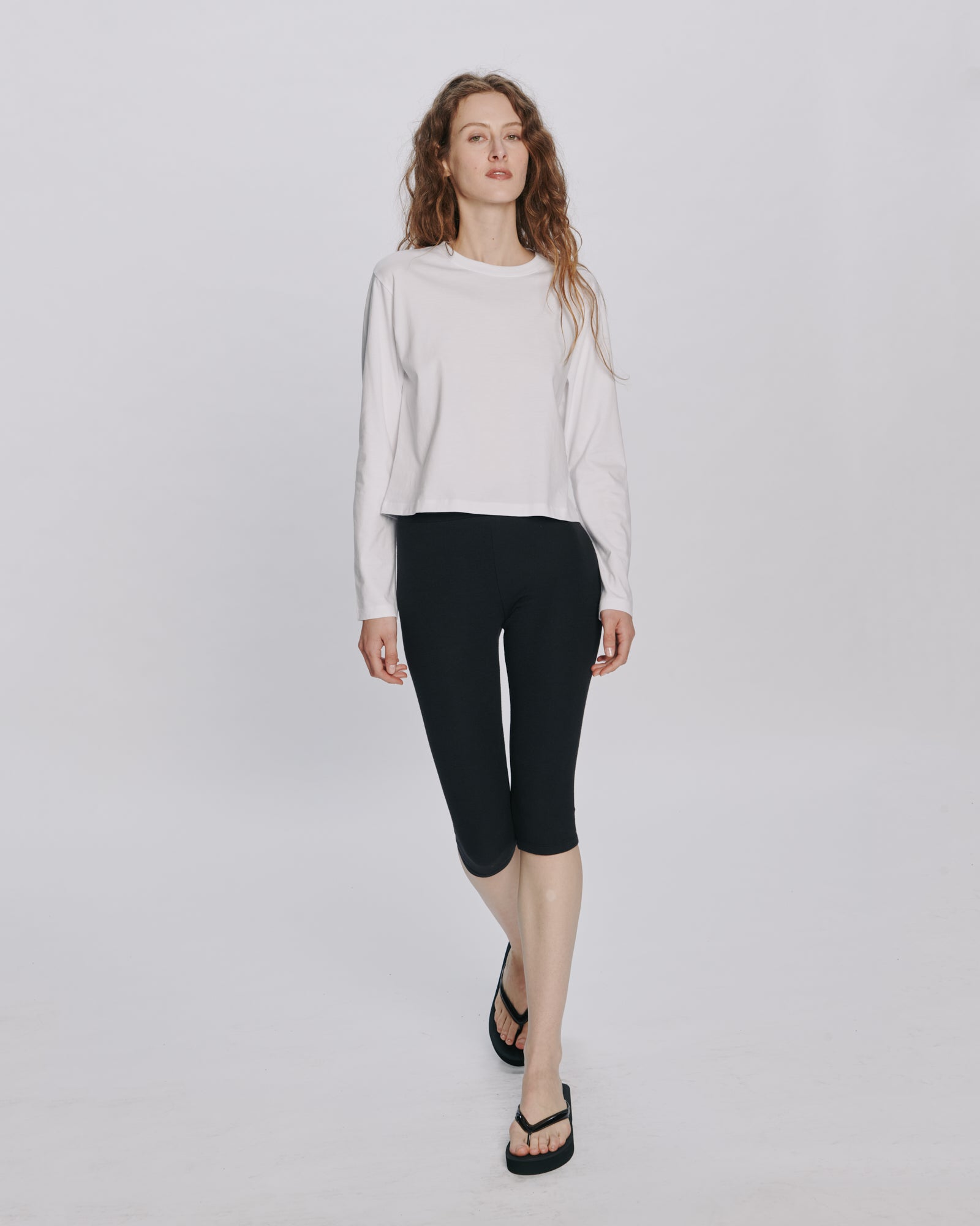 Classic Jersey Long Sleeve Boy Tee - White