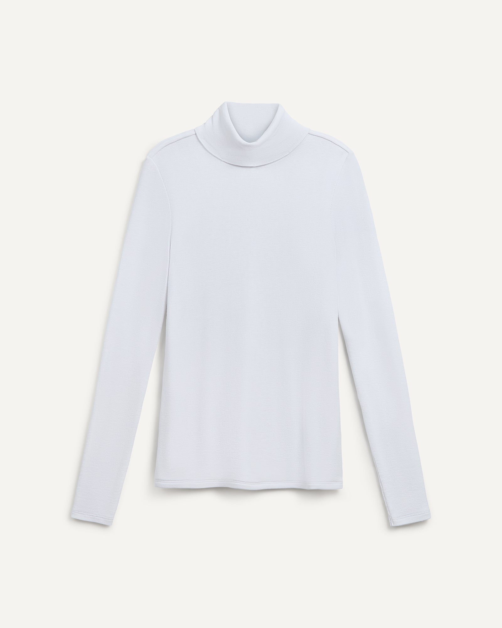 Modal Rib Turtleneck - White