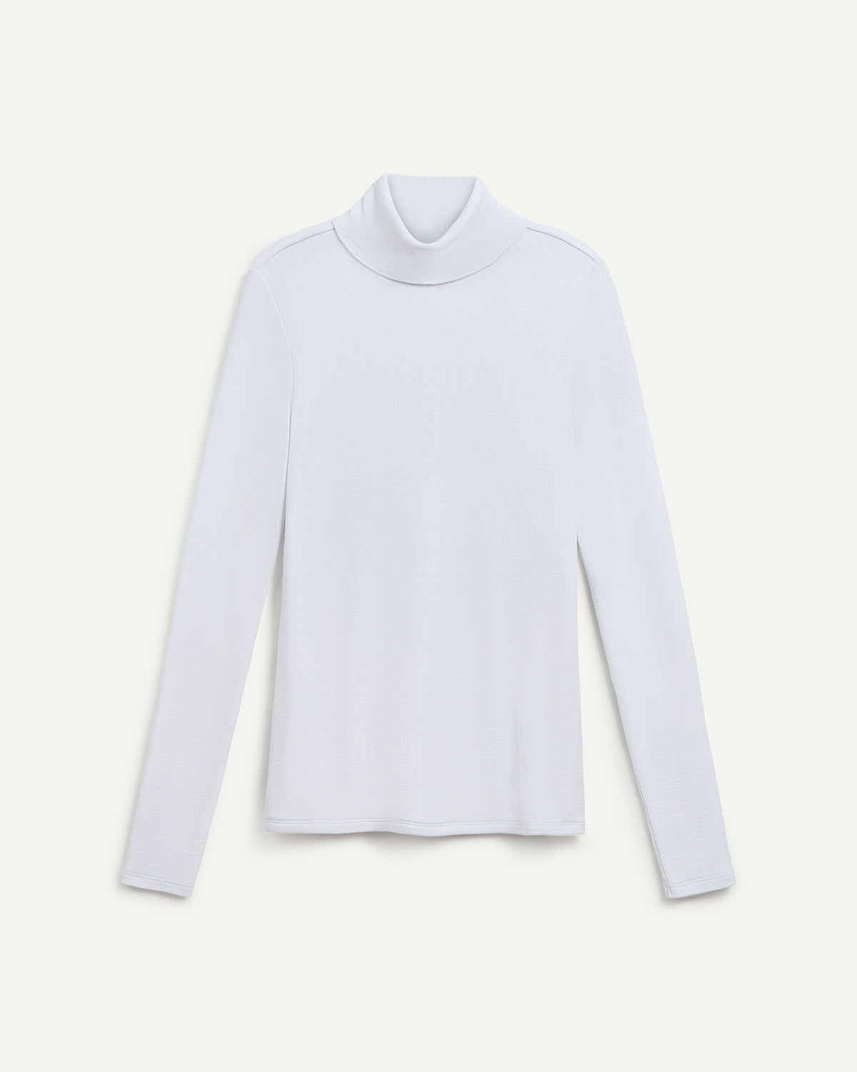 Modal Rib Turtleneck - White