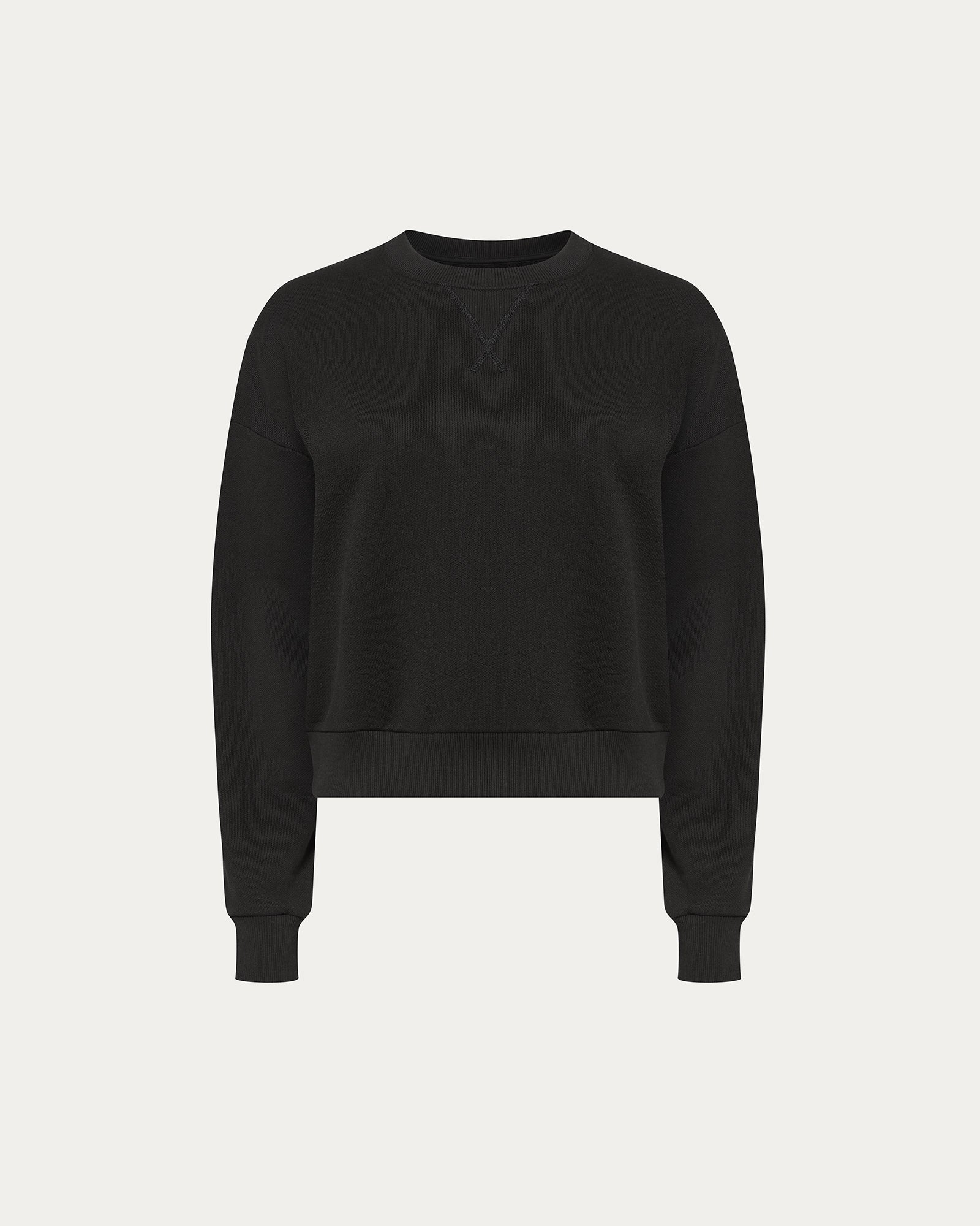 French Terry Cheer Crew Neck Sweatshirt - Black – ATM Anthony